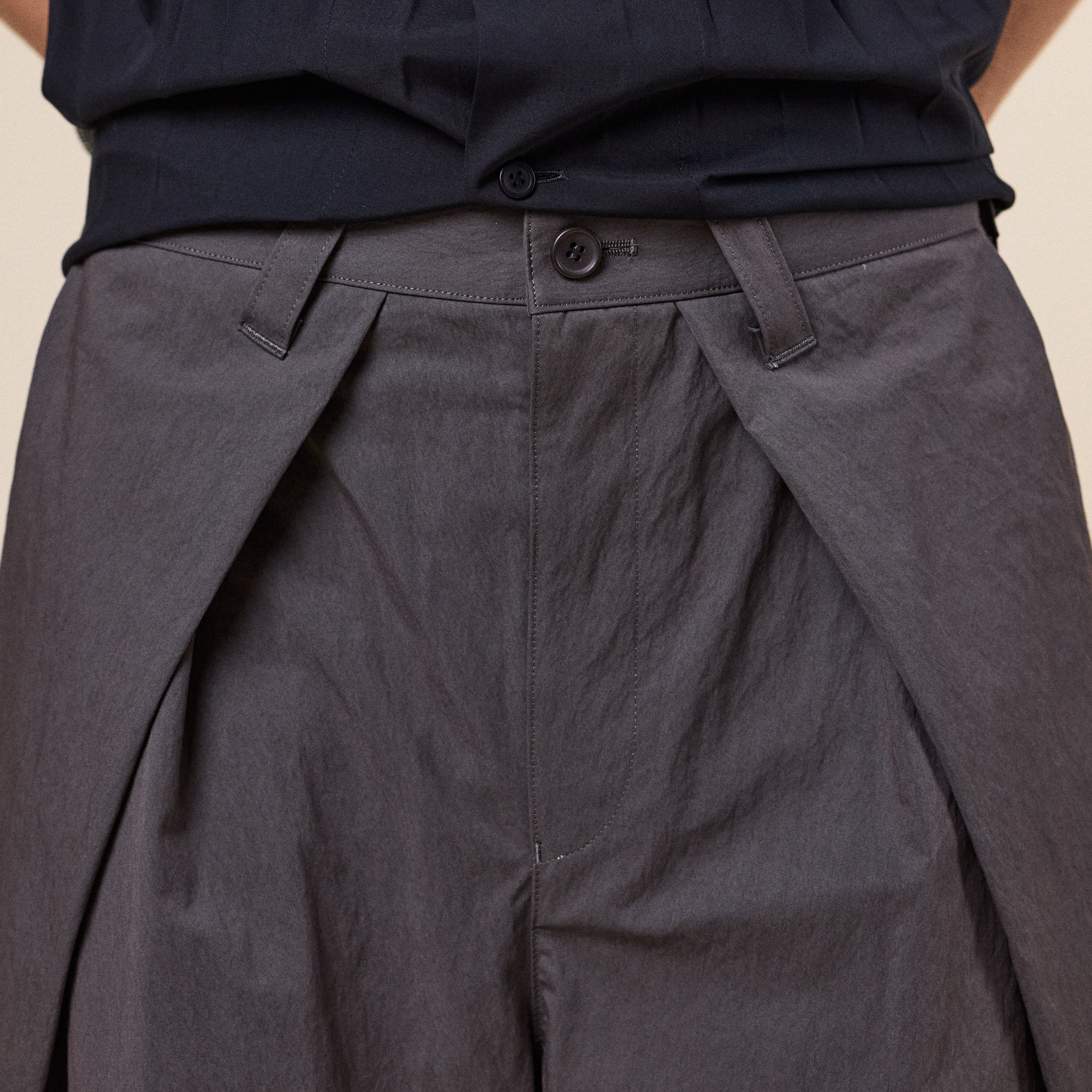 IM Men - Overlap Trousers - Brown