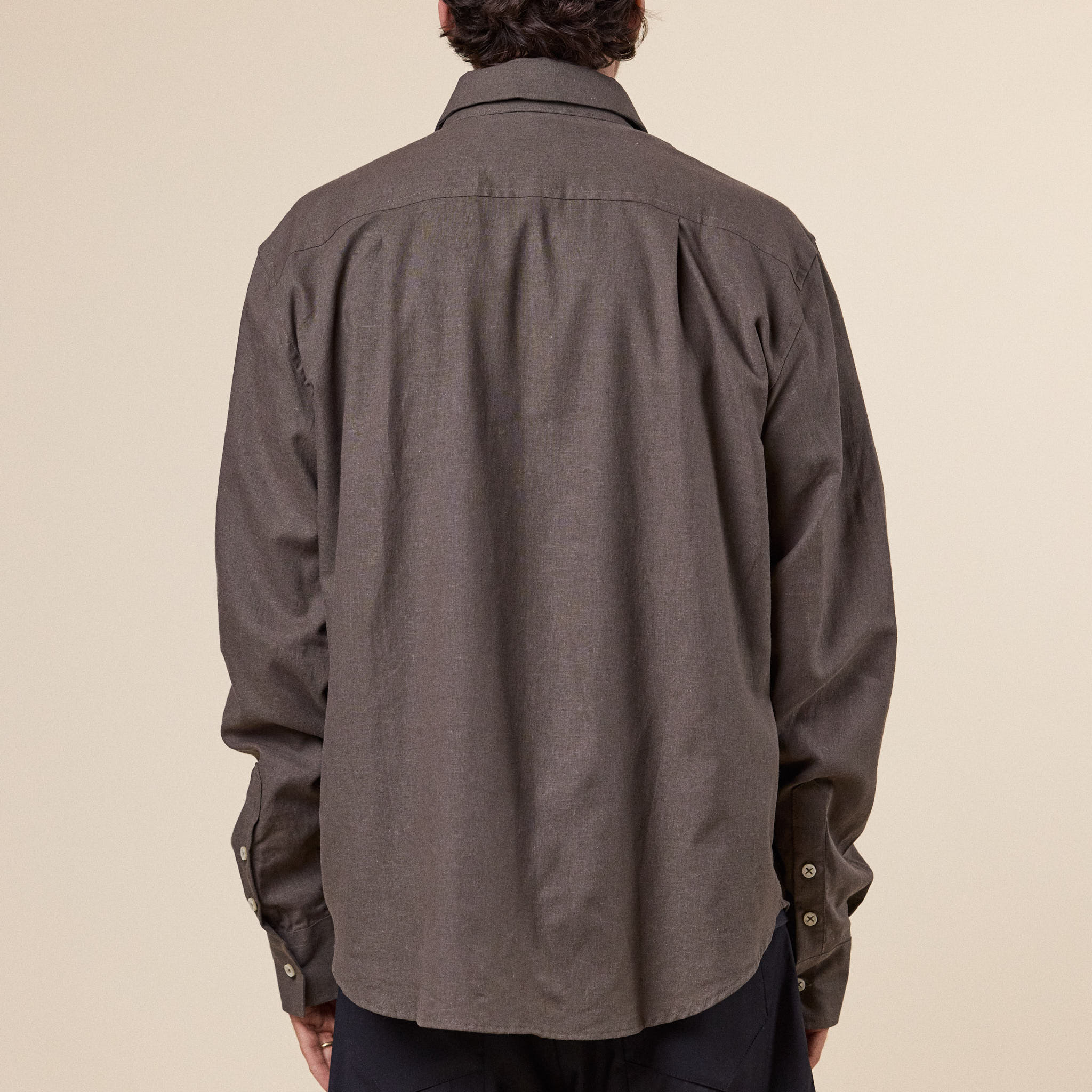 J.L-A.L - Triple Collar Shirt - Brown