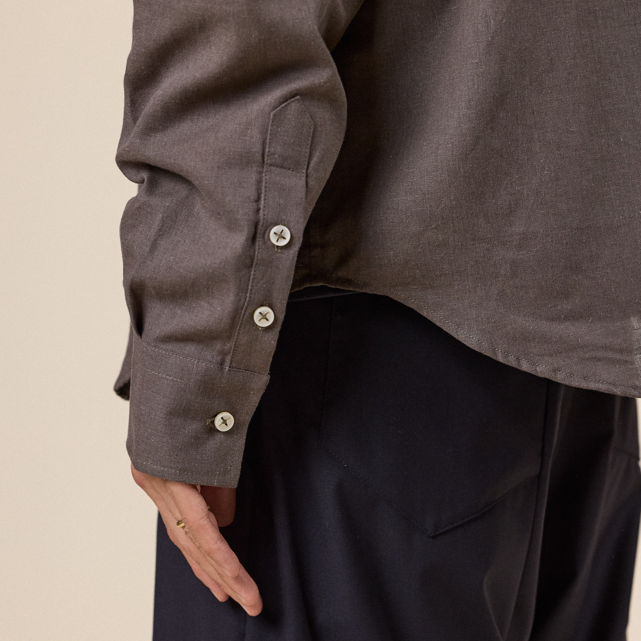 J.L-A.L - Triple Collar Shirt - Brown