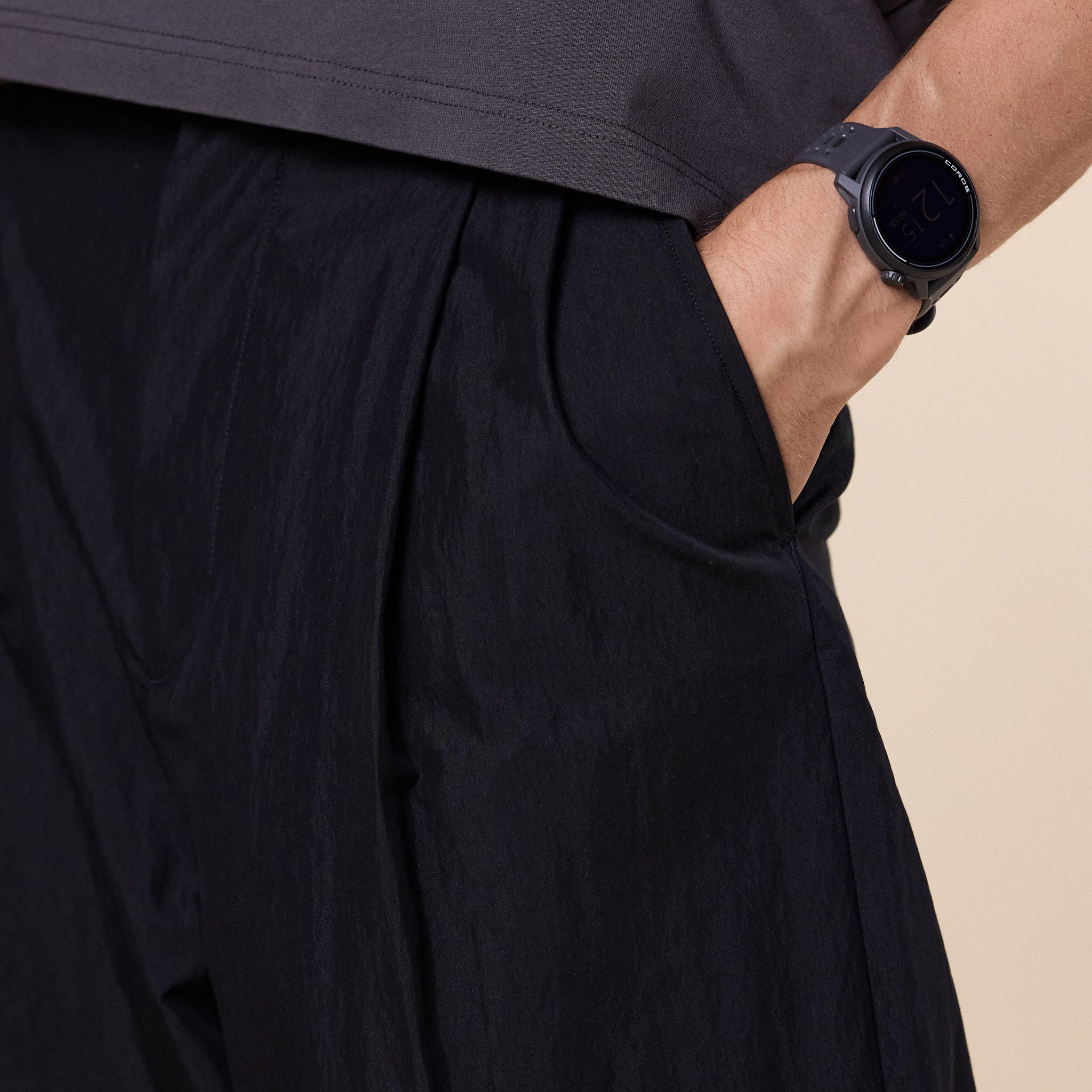 Meanswhile - Ambient C/N High Waist Slacks - Off Black