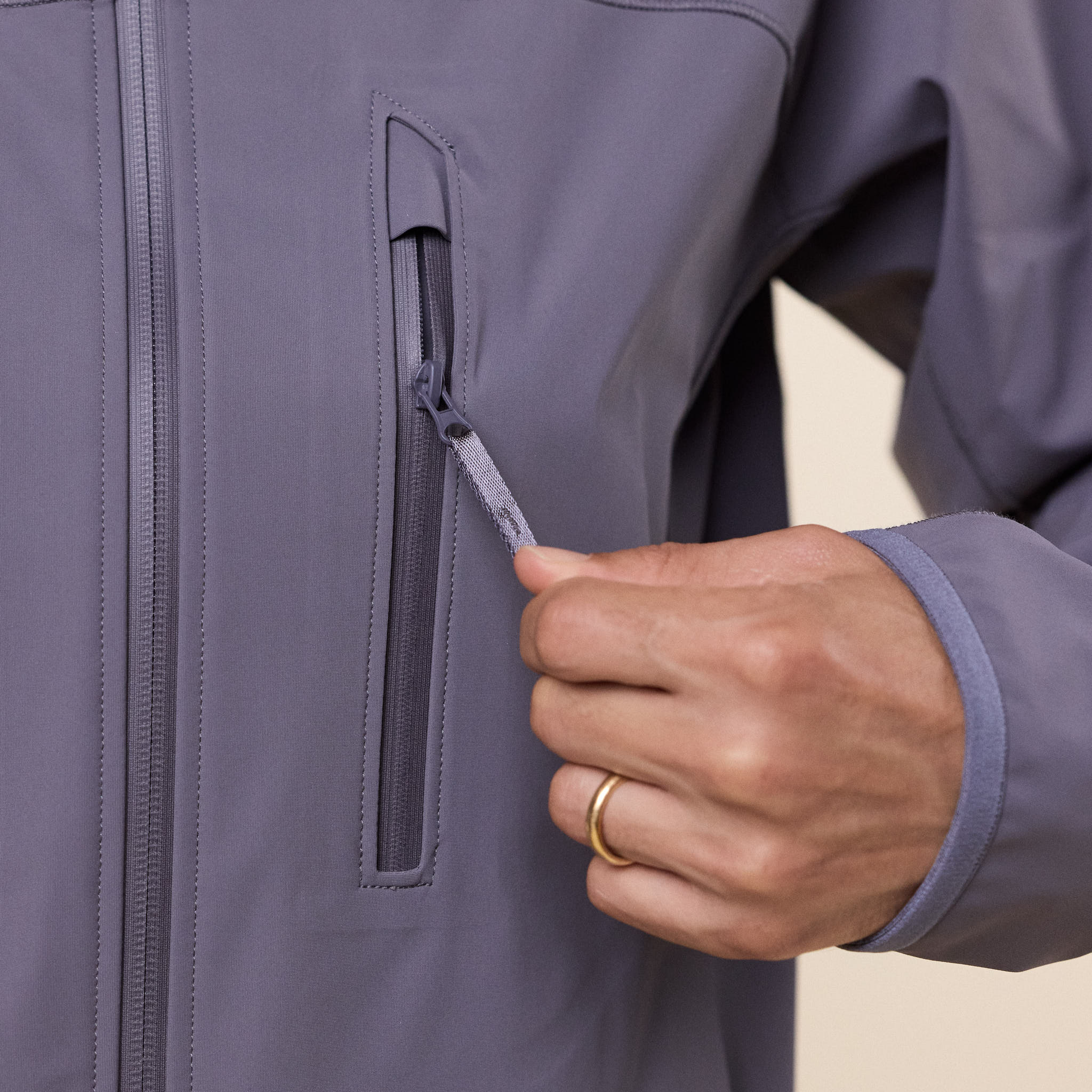 Stone Island Stellina - Technical Stretch Jersey Zip-up Hooded Sweatshirt - Storm Grey