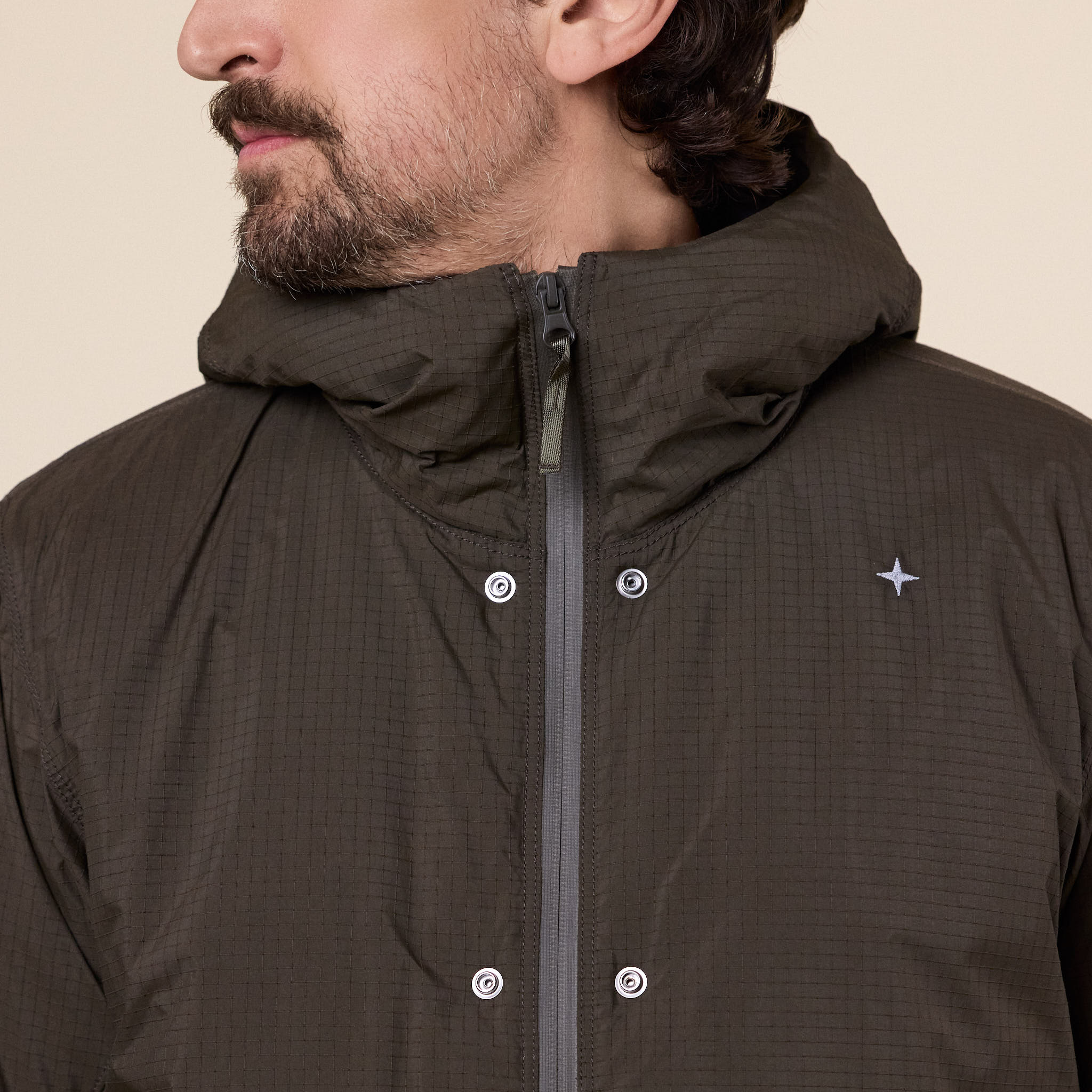 Stone Island Stellina - Soft Nylon Ripstop Padded Hooded Jacket - Walnut Brown