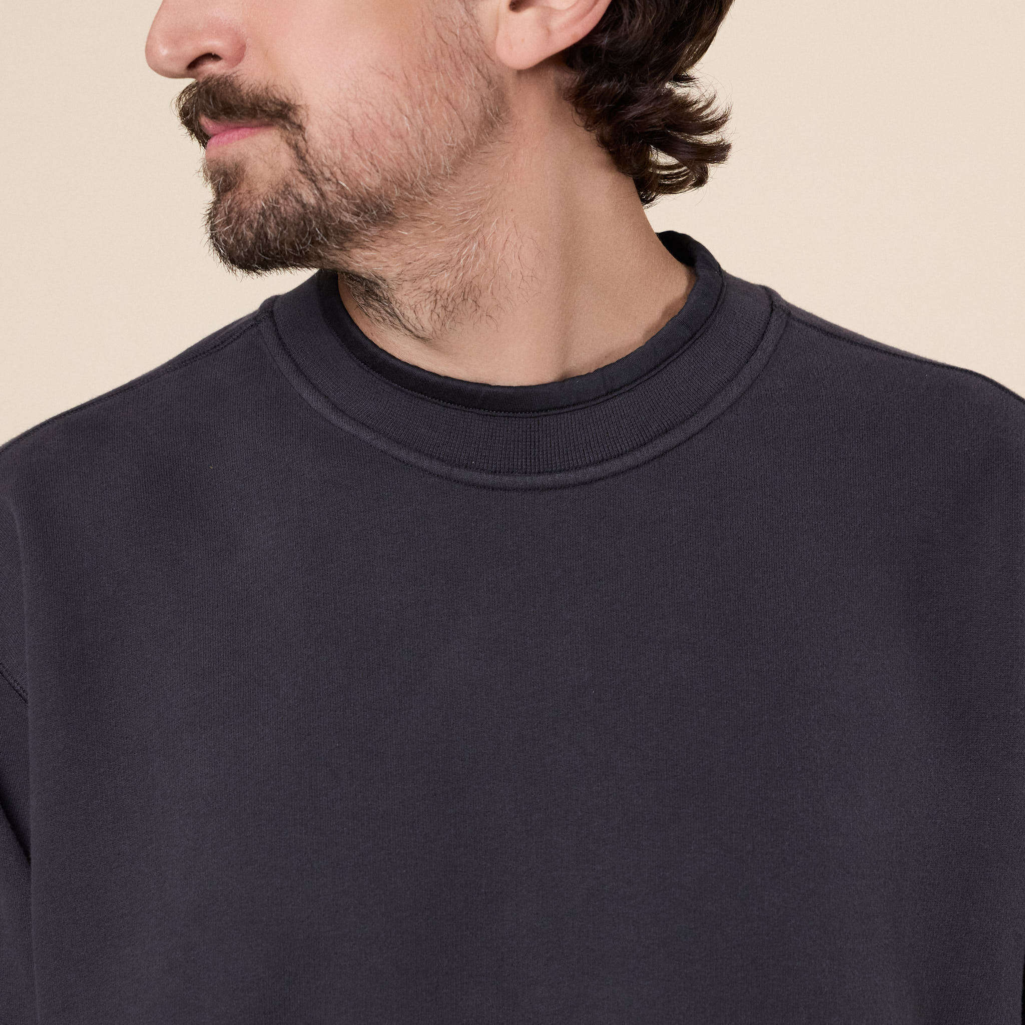 Stone Island - Brushed Organic Cotton Fleece Oversized Crewneck Sweatshirt - Lead Grey