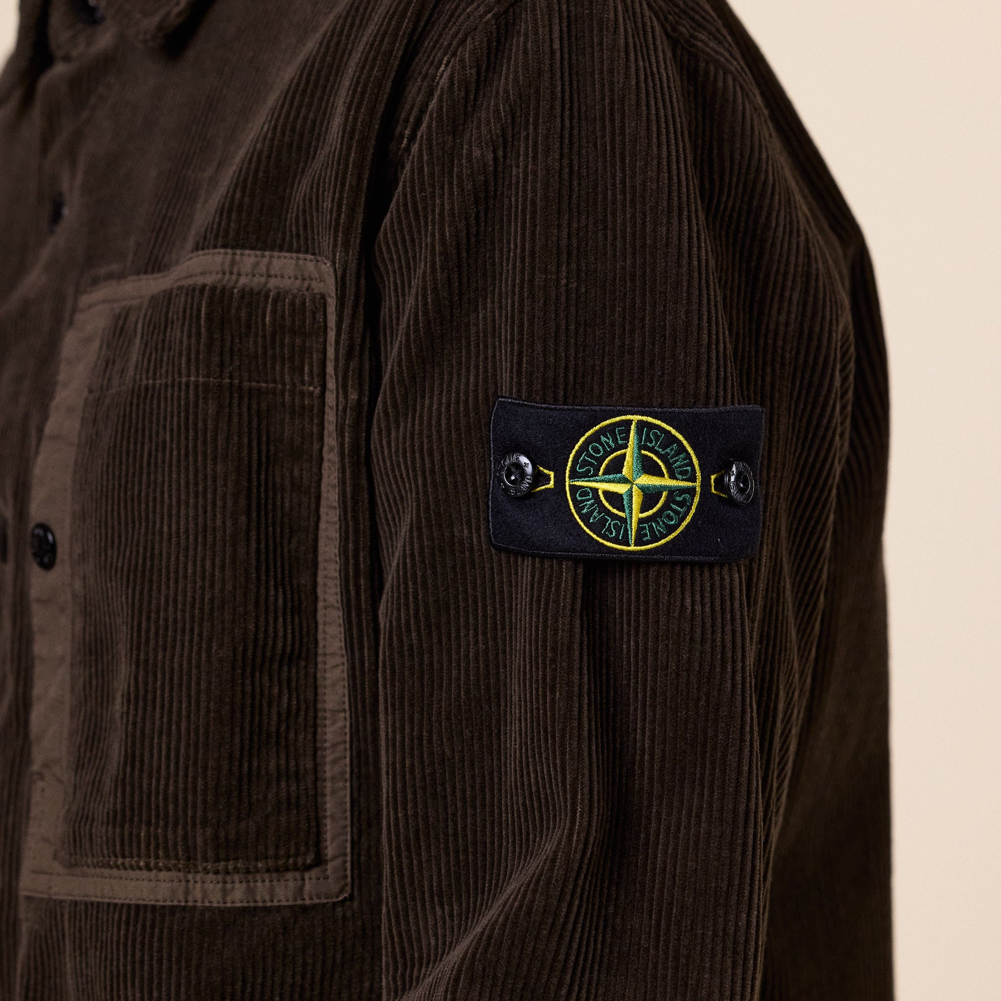 Stone Island - Organic Cotton Corduroy Overshirt - Coal Grey