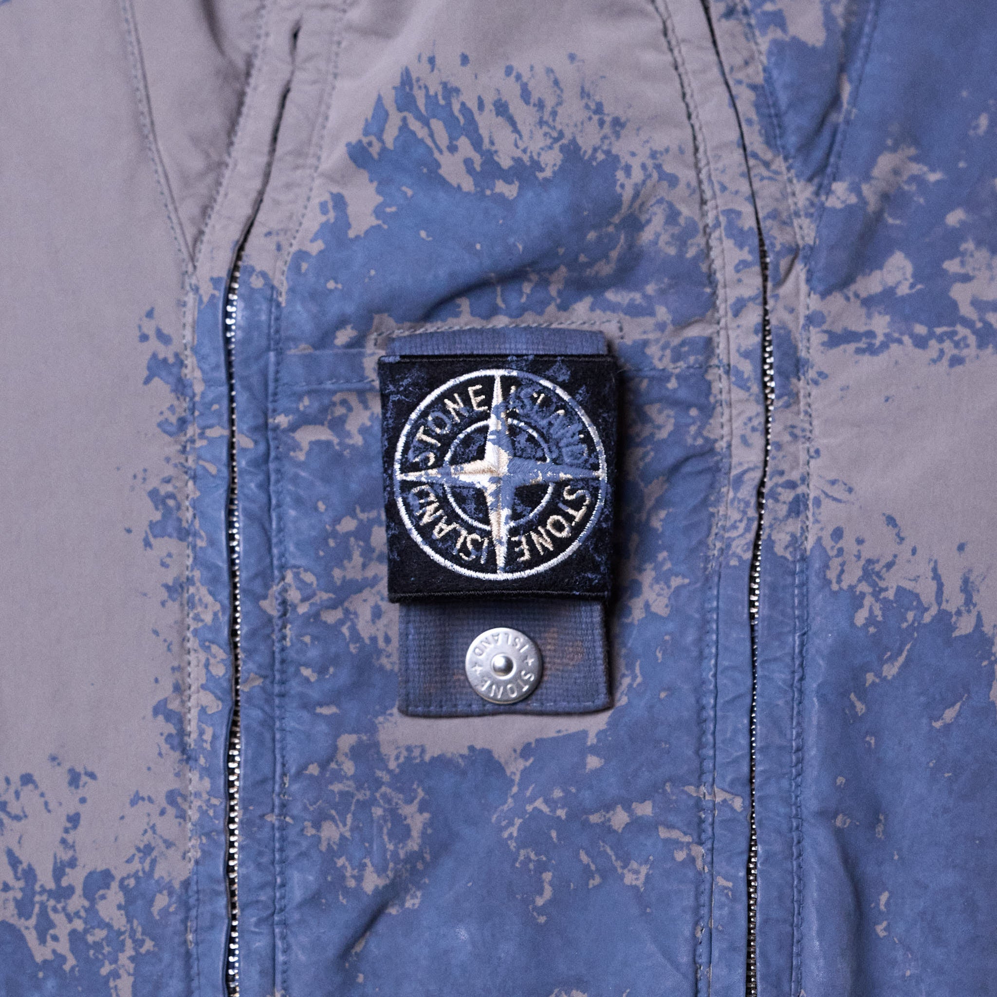 Stone Island - Hand Painted David Light T-C Padded Short Parka - Grey