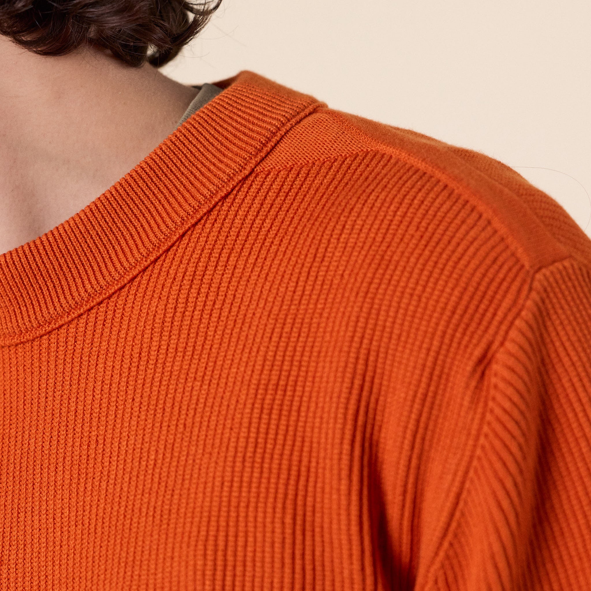 Stone Island - Ribbed Soft Organic Cotton Crewneck Jumper - Burnt Orange