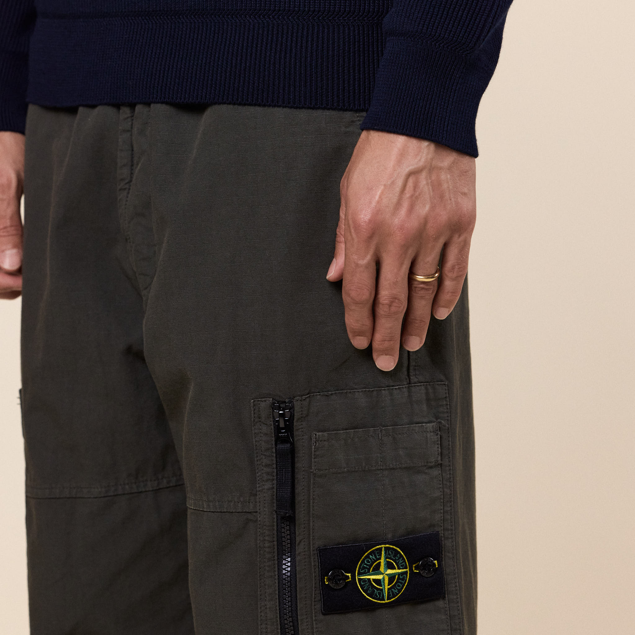 Stone Island - Ribbed Soft Organic Cotton Crewneck Jumper - Navy
