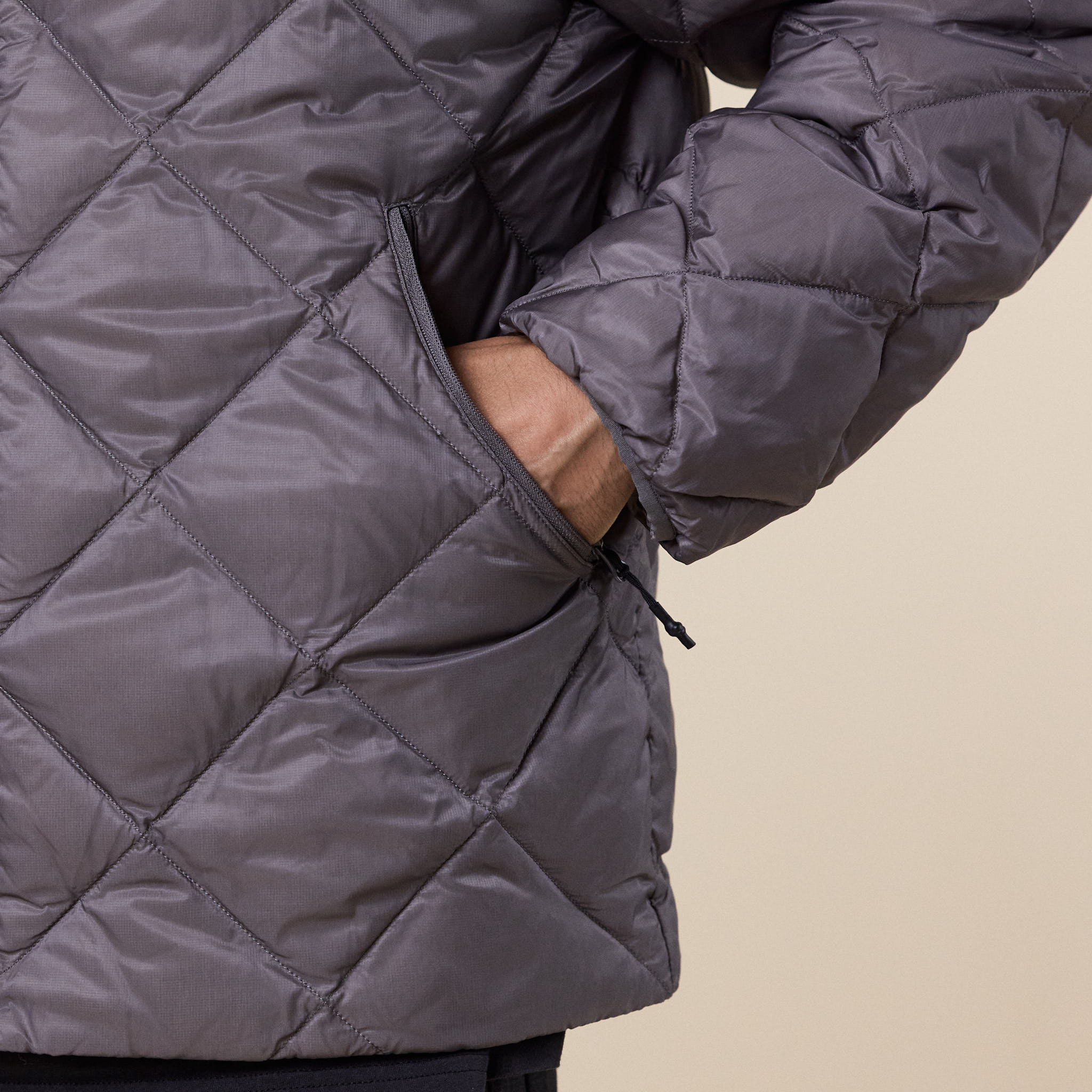 Hiking Patrol - Base Light Down Hooded Jacket - Grey