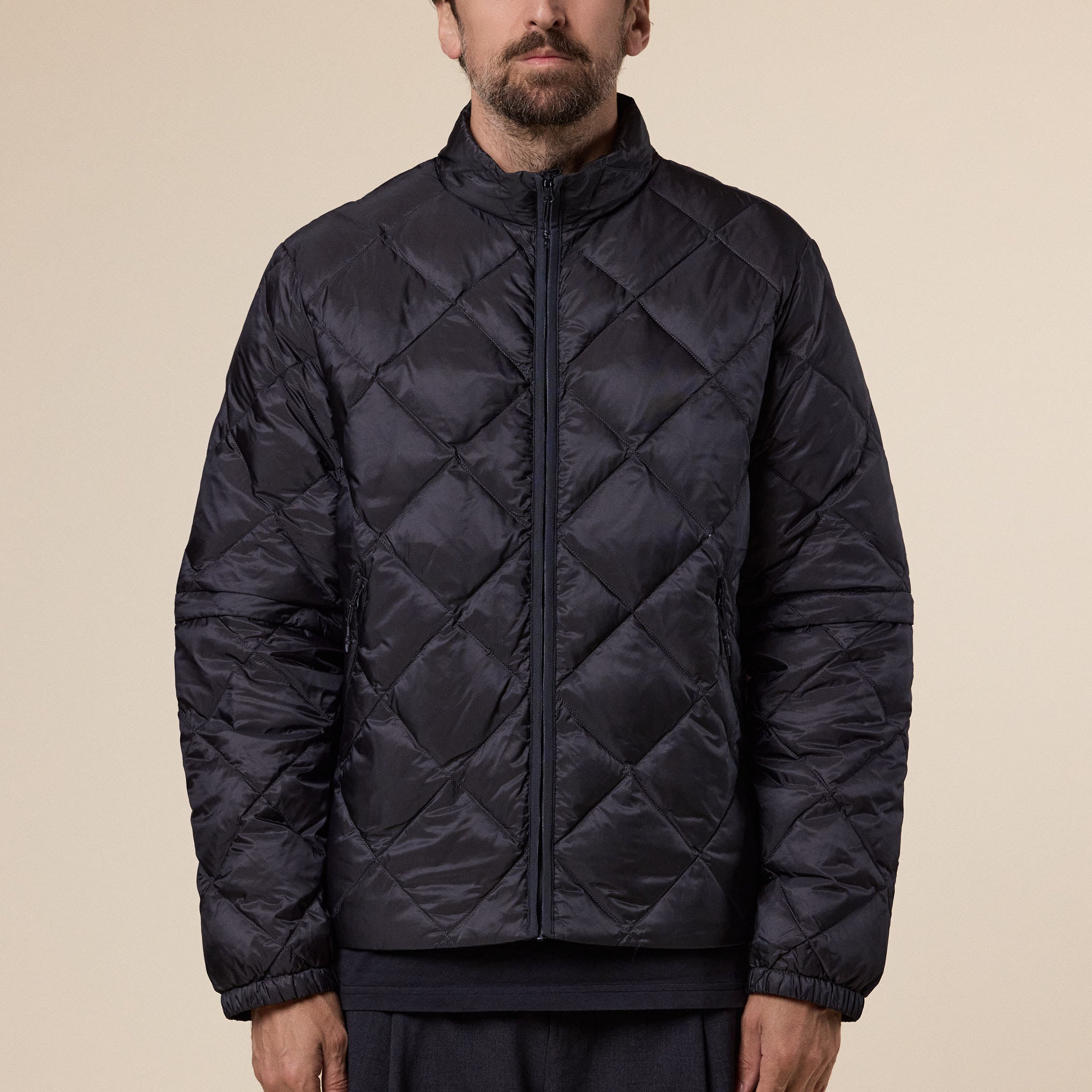 Hiking Patrol - Base Light Down Zip Off Jacket - Charcoal Black