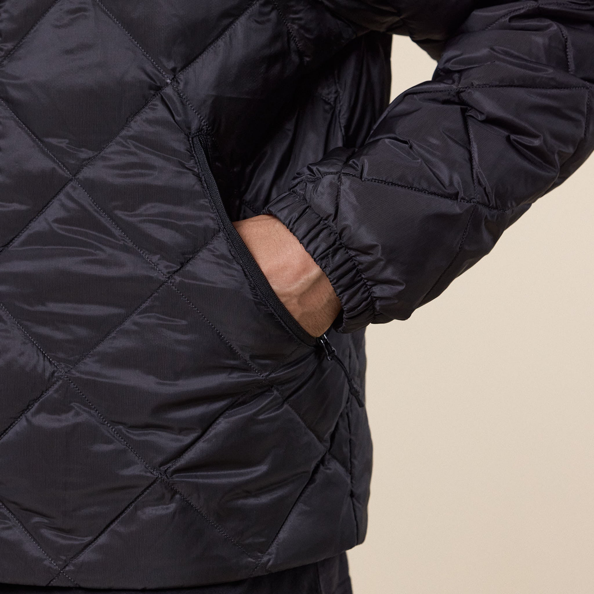 Hiking Patrol - Base Light Down Zip Off Jacket - Charcoal Black