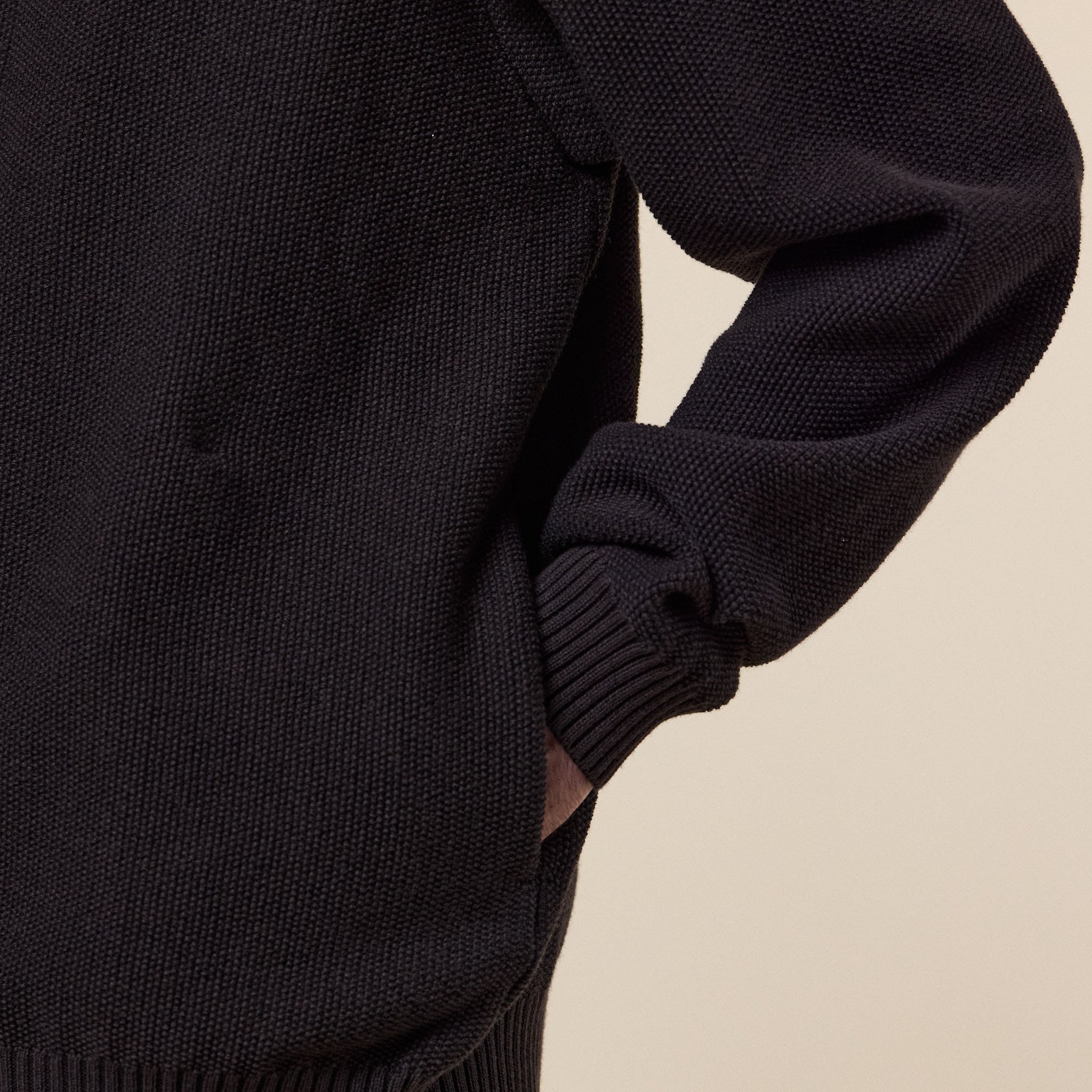 Still by Hand - Zip Up Cardigan - Brown Charcoal