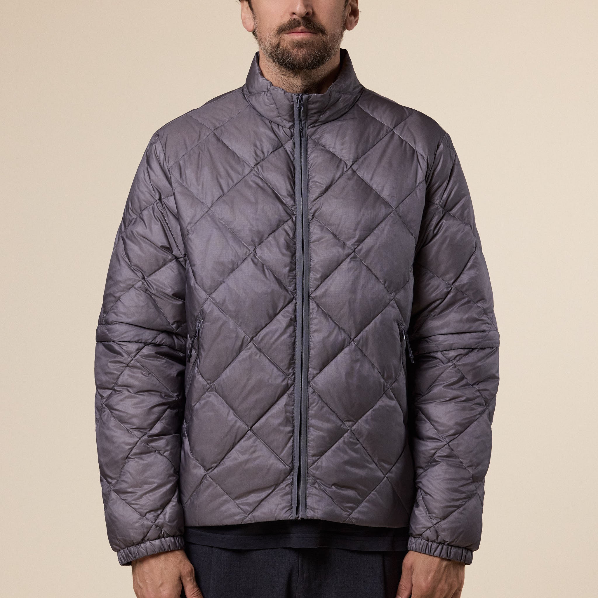Hiking Patrol - Base Light Down Zip Off Jacket - Grey