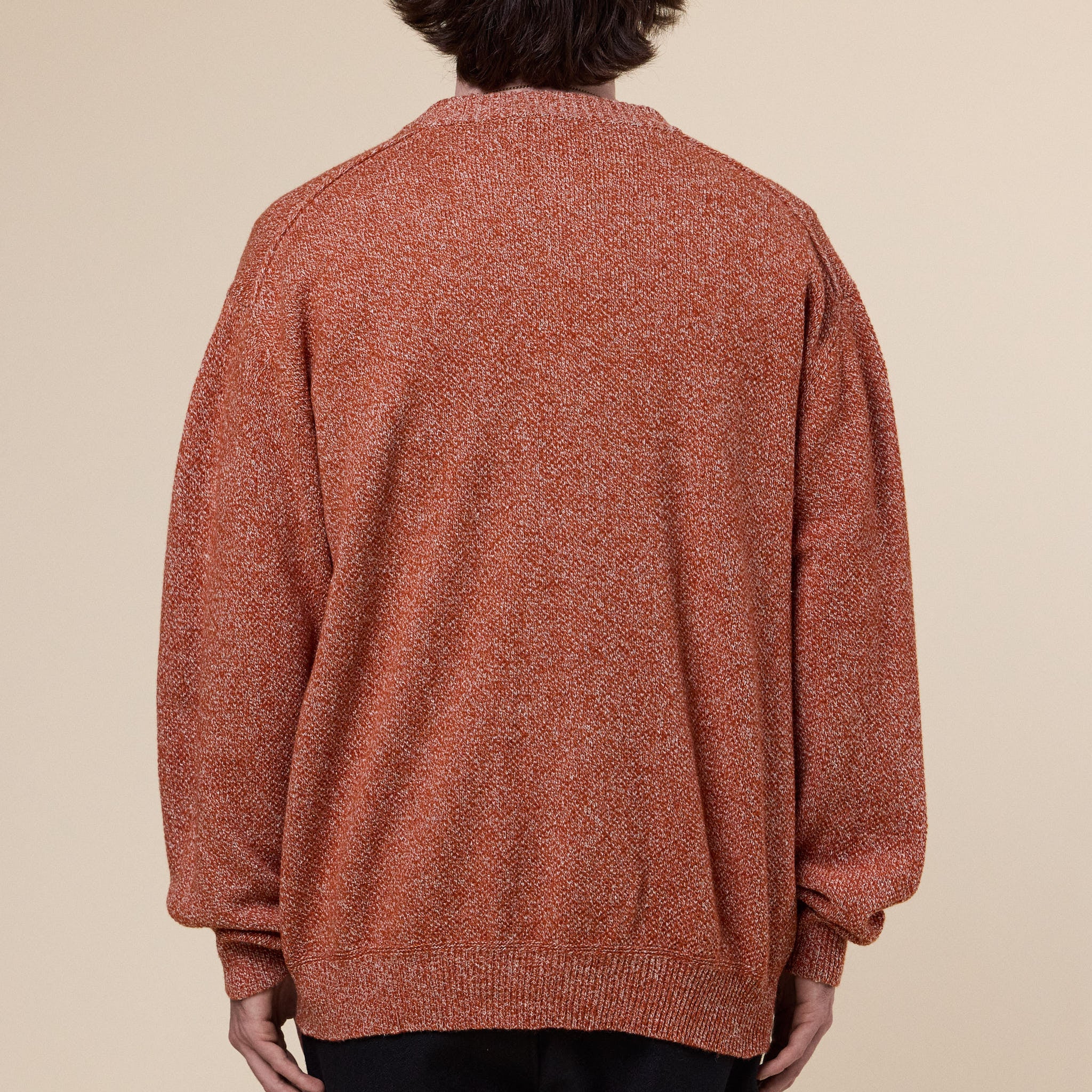 Still by Hand - 7G Melange Pullover - Melange Orange