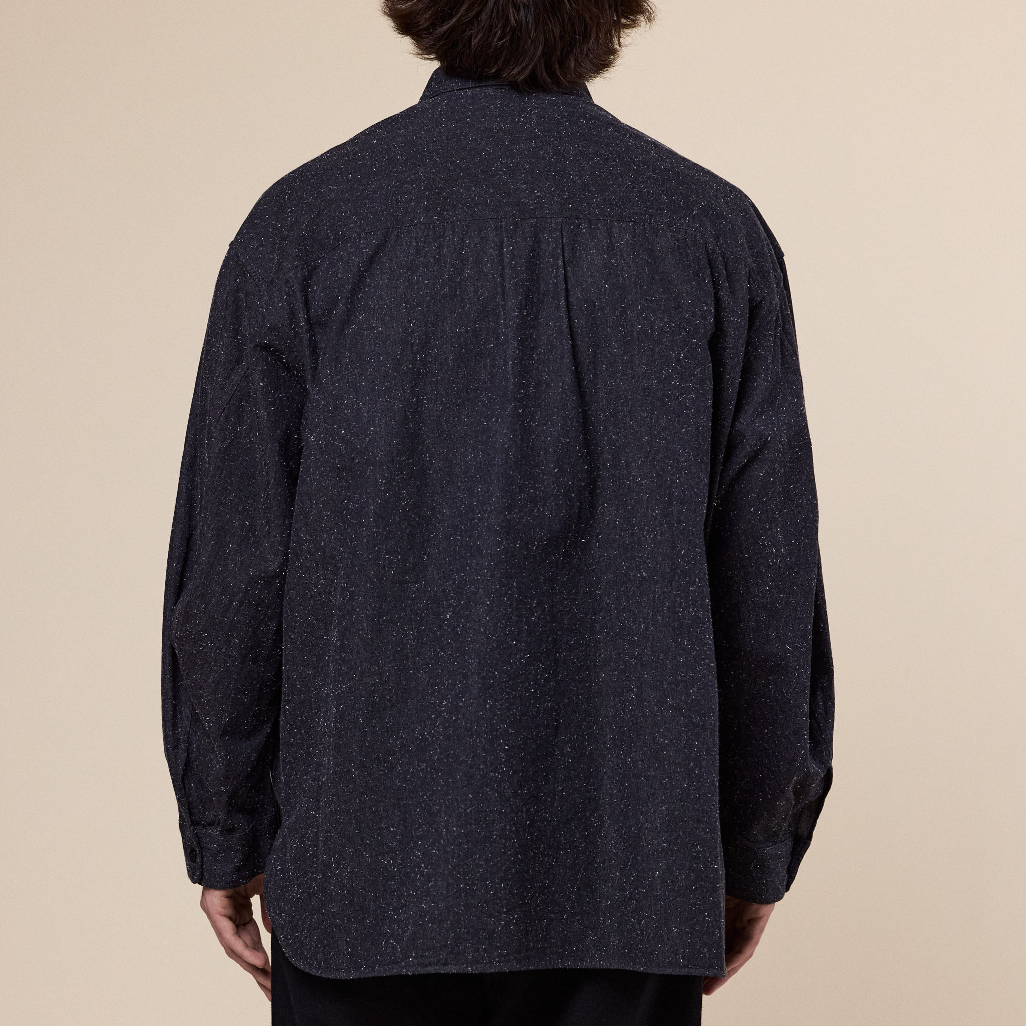 Still by Hand - Silk Nep Overshirt - Charcoal