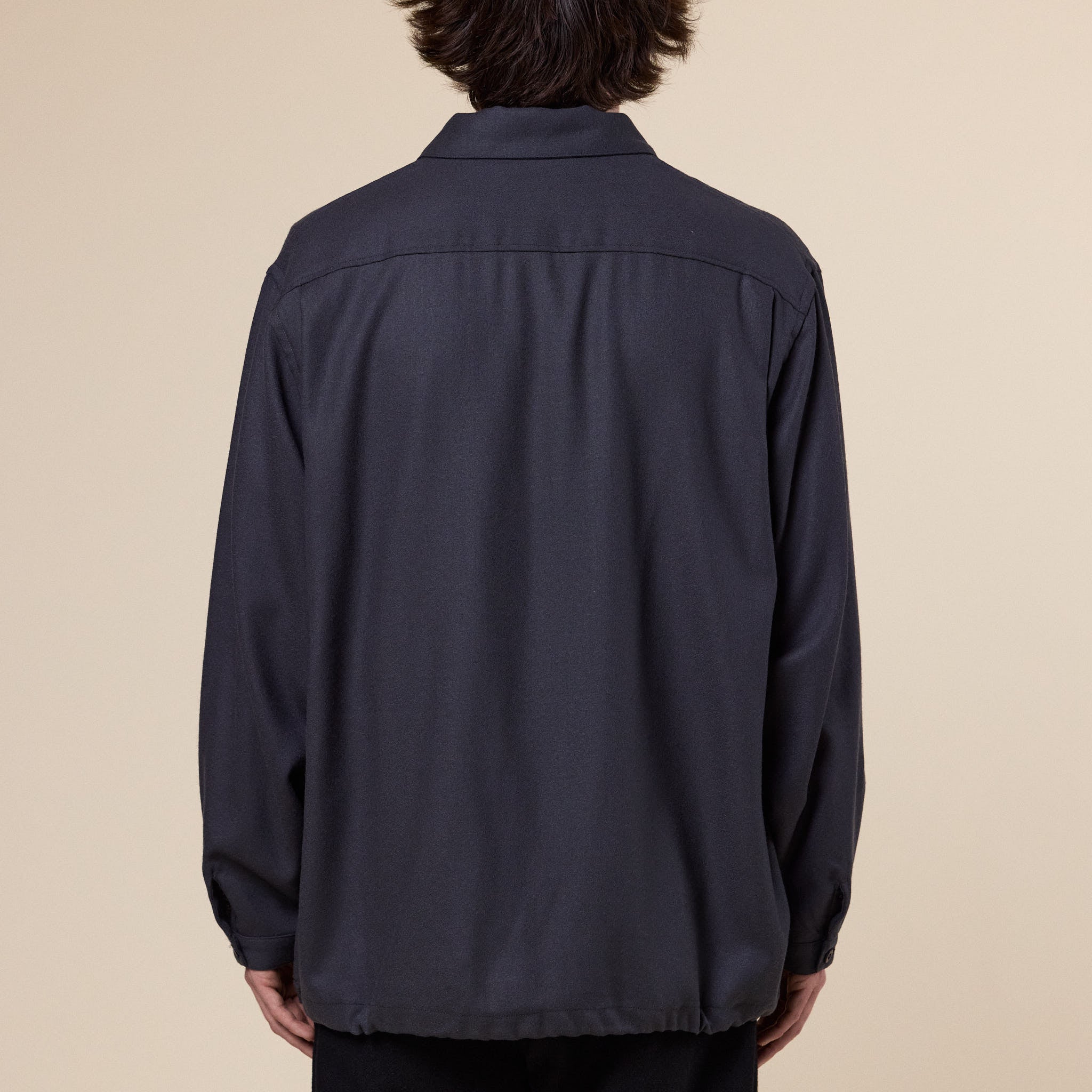 Still by Hand - Wool Shirt Anorak - Charcoal
