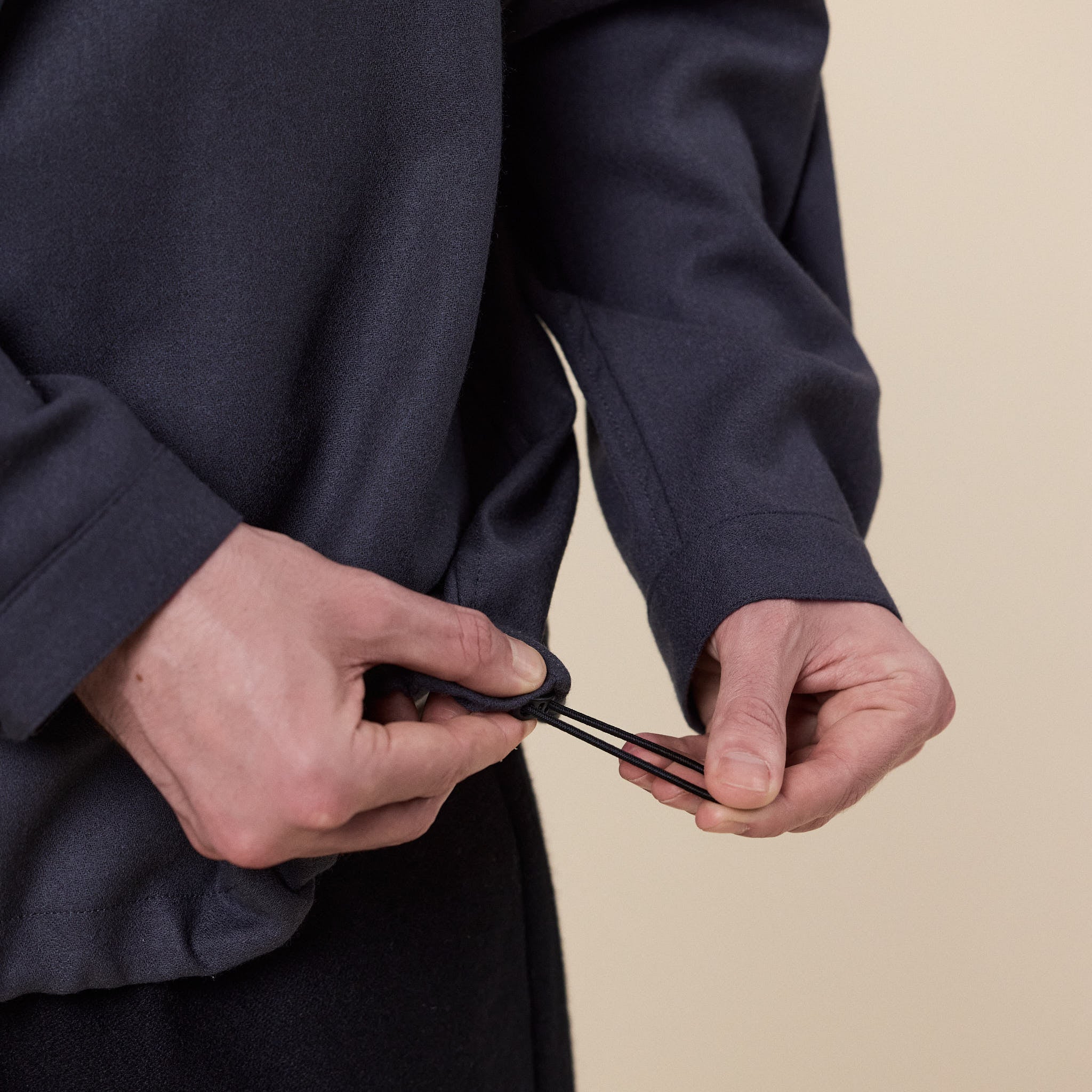 Still by Hand - Wool Shirt Anorak - Charcoal