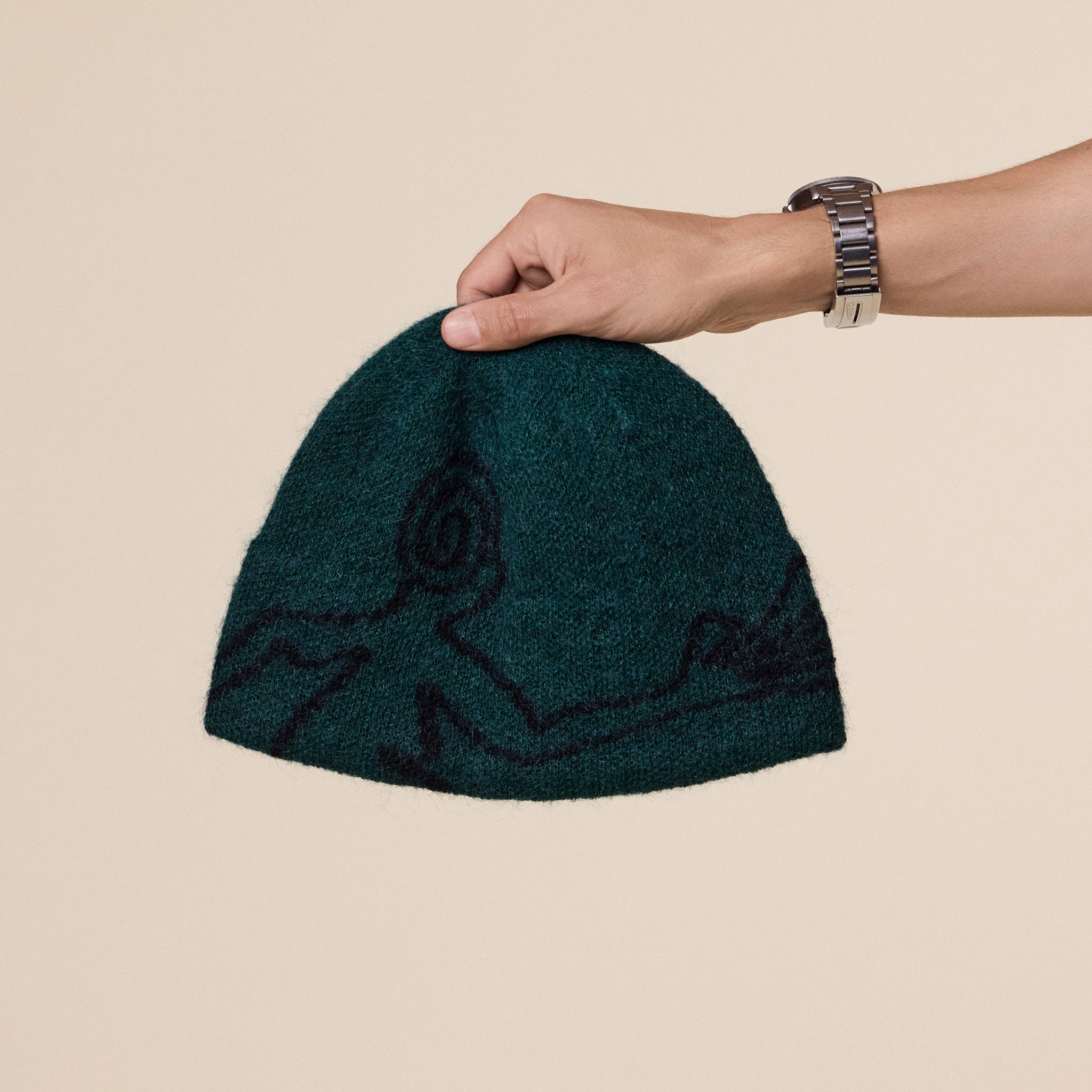 Hiking Patrol - Exploration Mohair Mixed Beanie - Forest Green