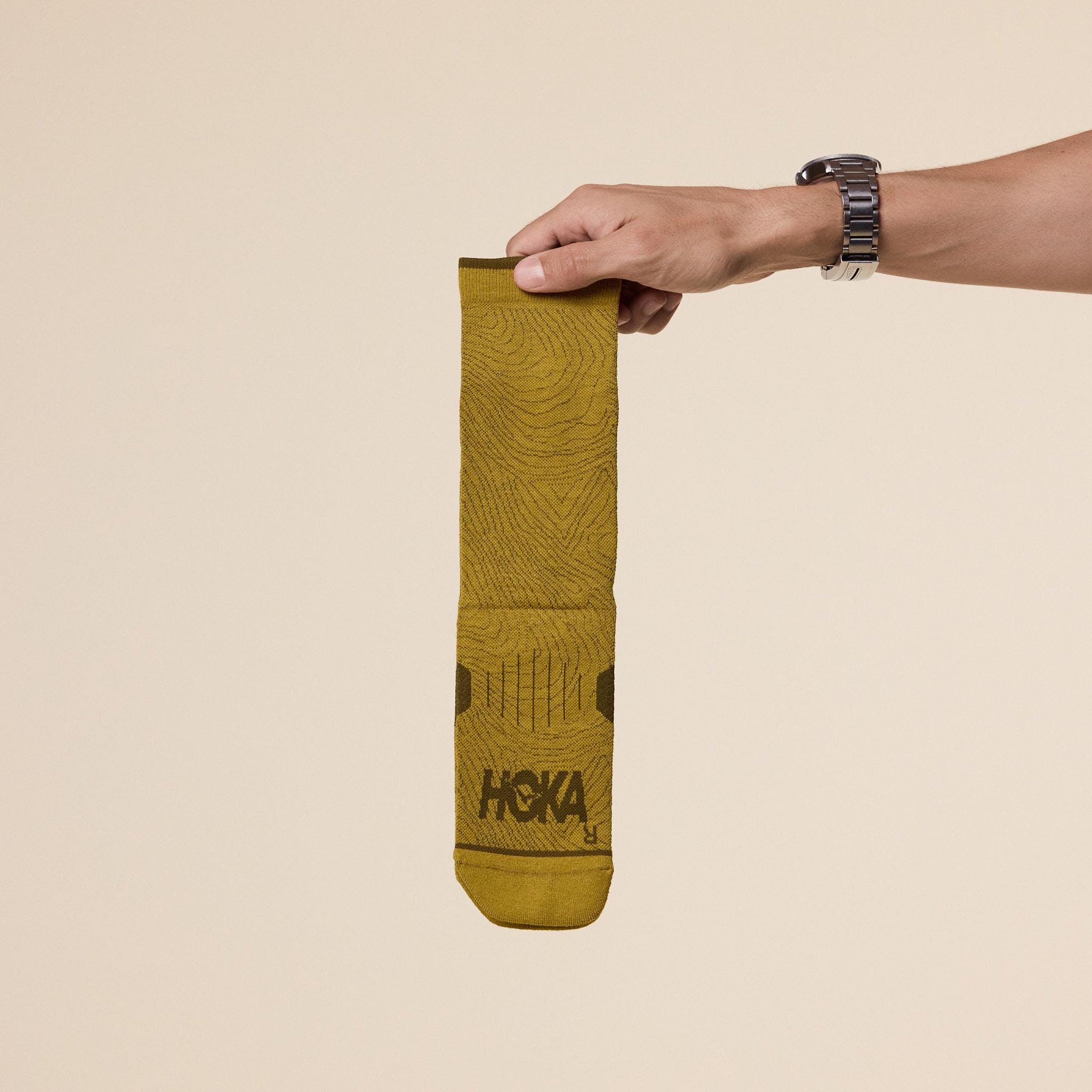 HOKA - Crew Run Sock 3-Pack - Hoka Citrus / Pomelo Yellow / Mustard Seed