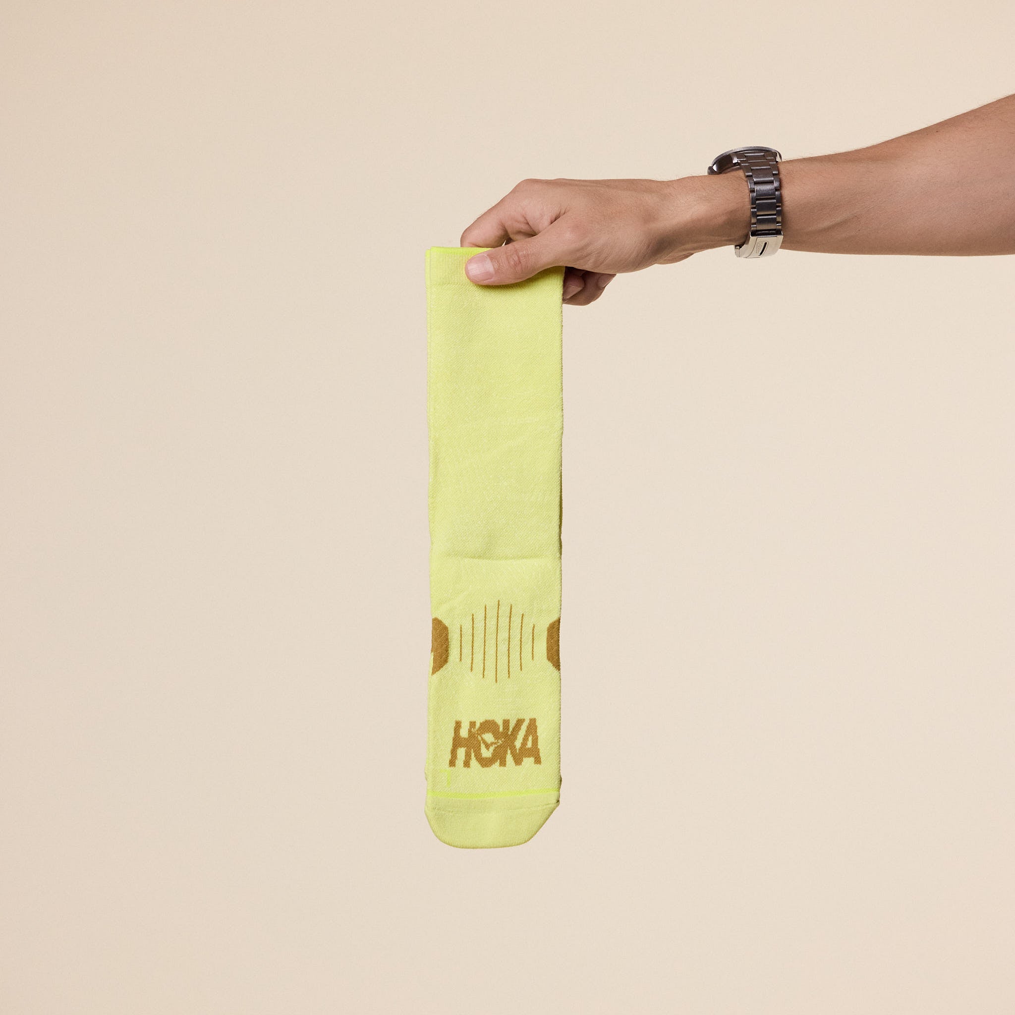 HOKA - Crew Run Sock 3-Pack - Hoka Citrus / Pomelo Yellow / Mustard Seed