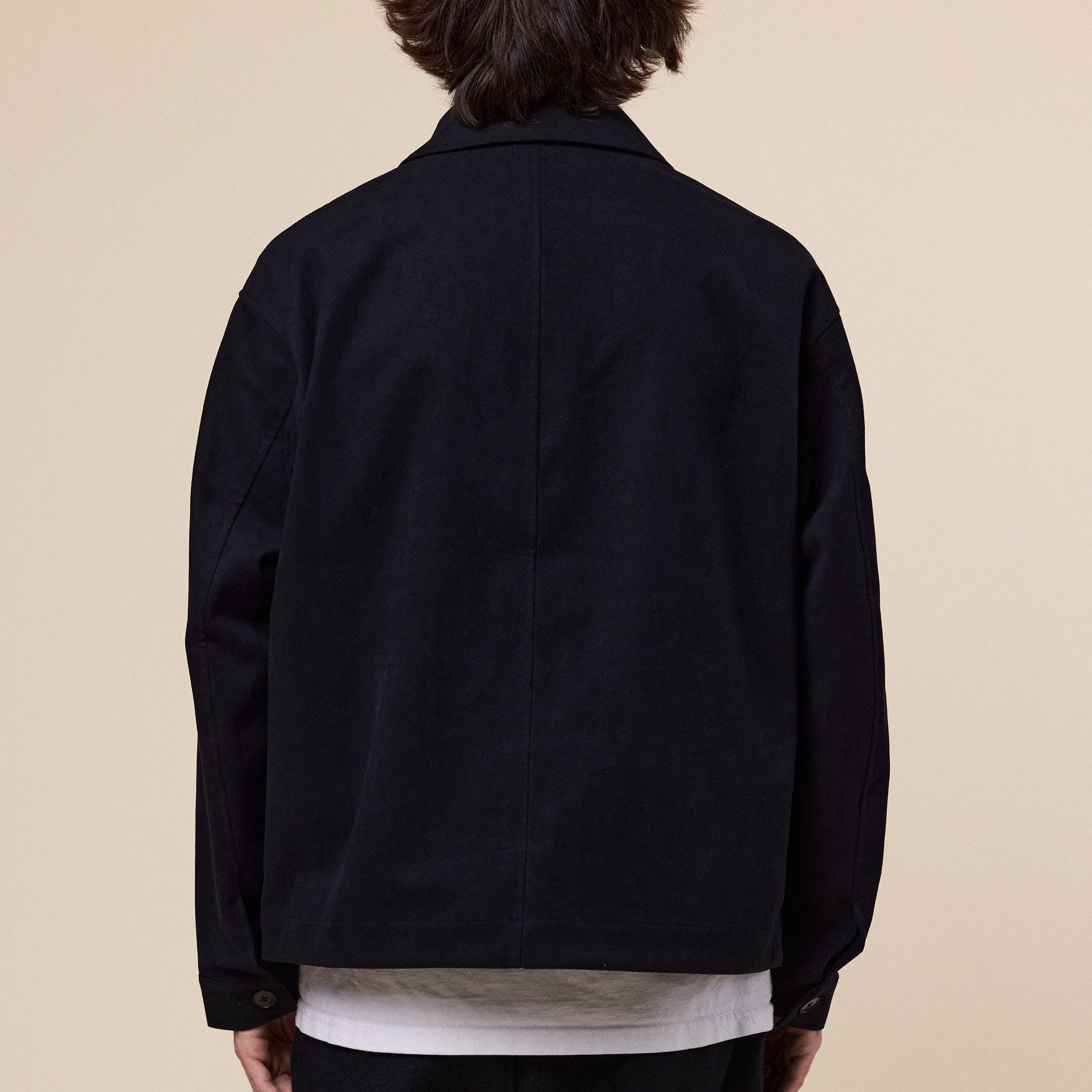Still by Hand - Synthetic Leather Short Blouson - Ink Black