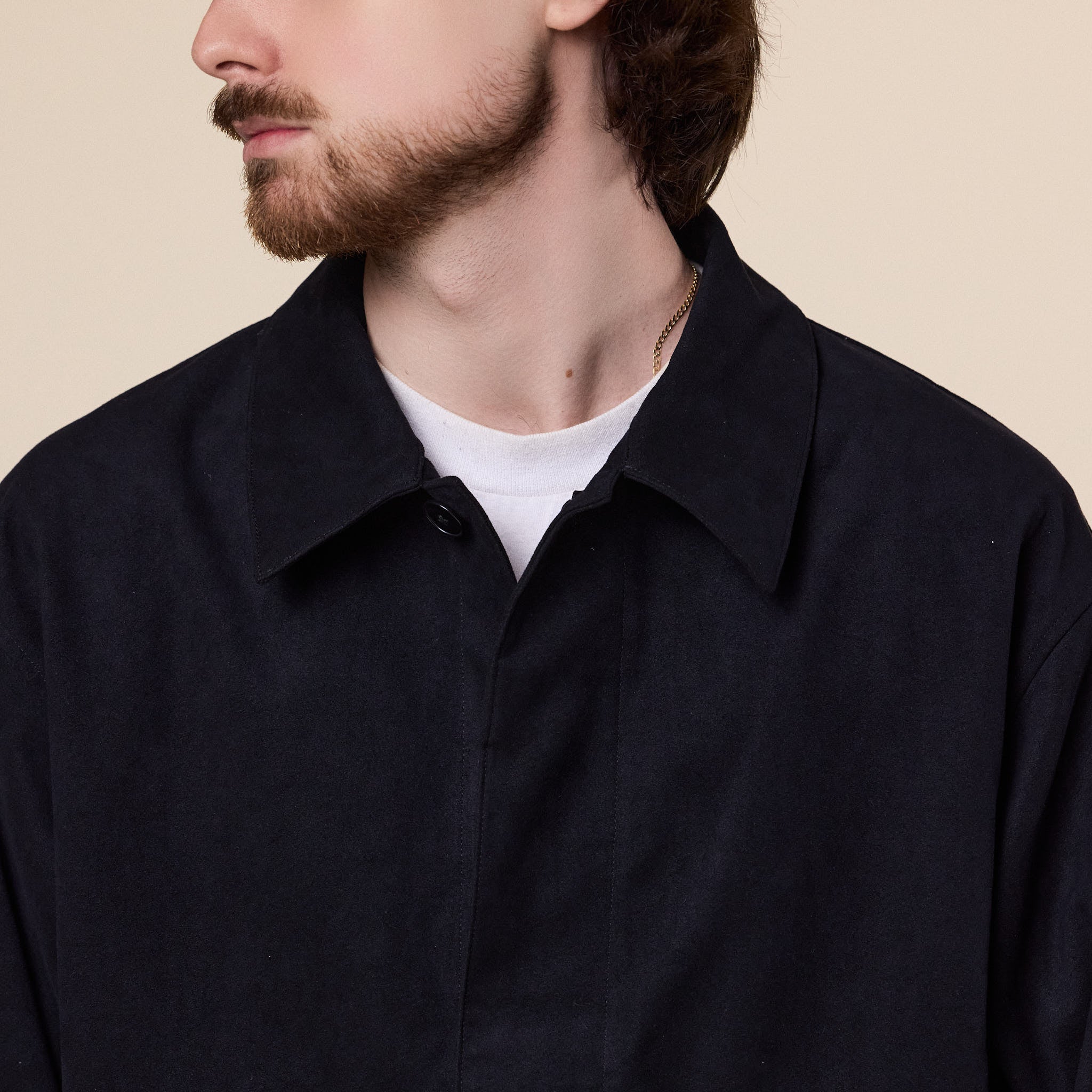 Still by Hand - Synthetic Leather Short Blouson - Ink Black