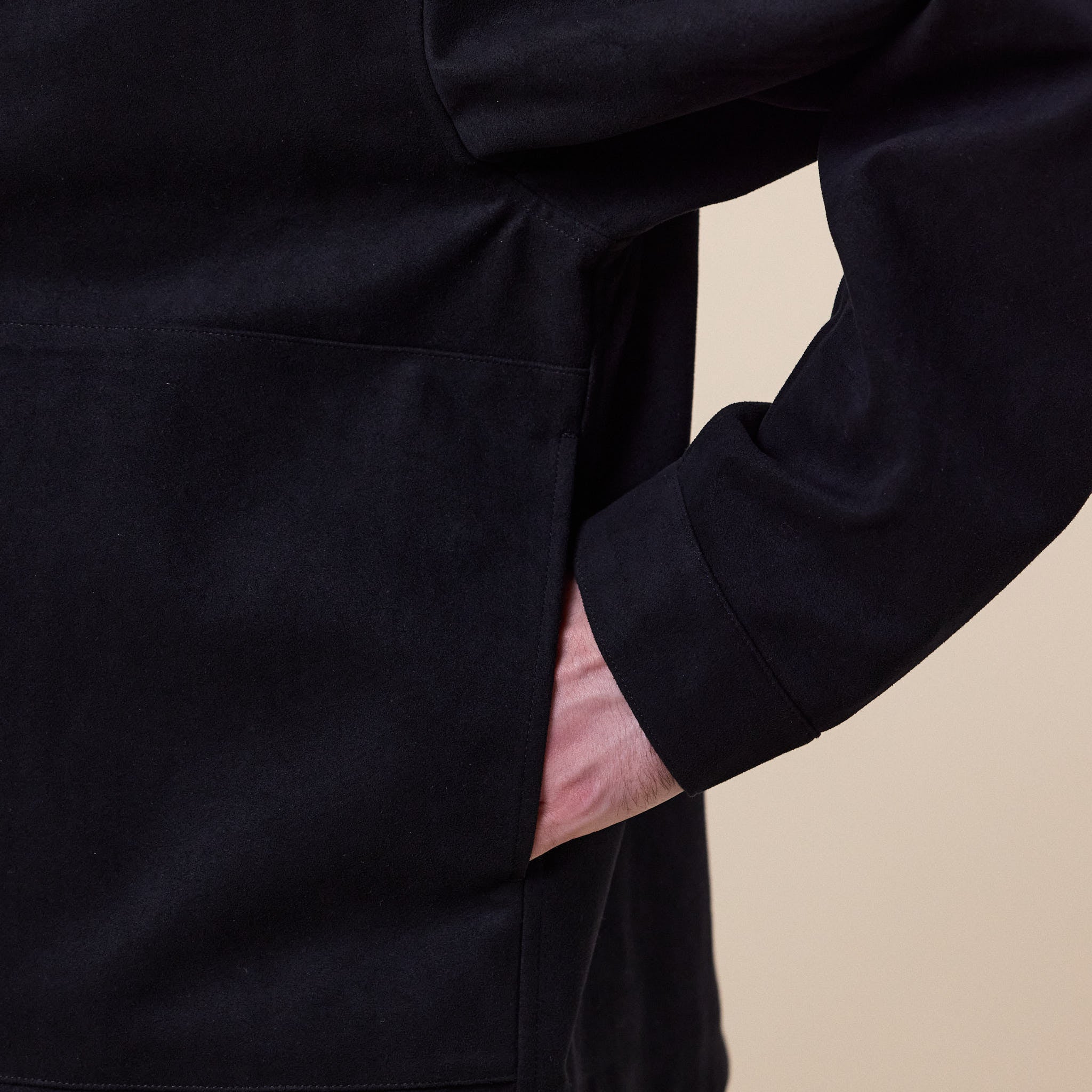 Still by Hand - Synthetic Leather Short Blouson - Ink Black