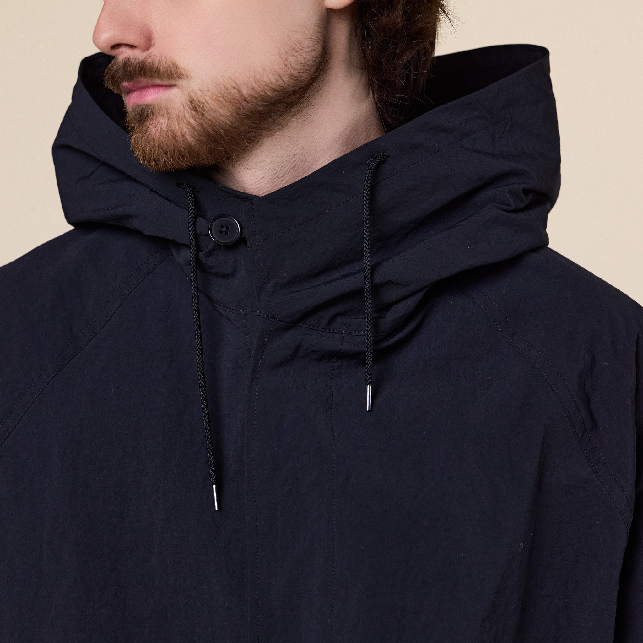 Still by Hand - Crispy Hooded Blouson - Black