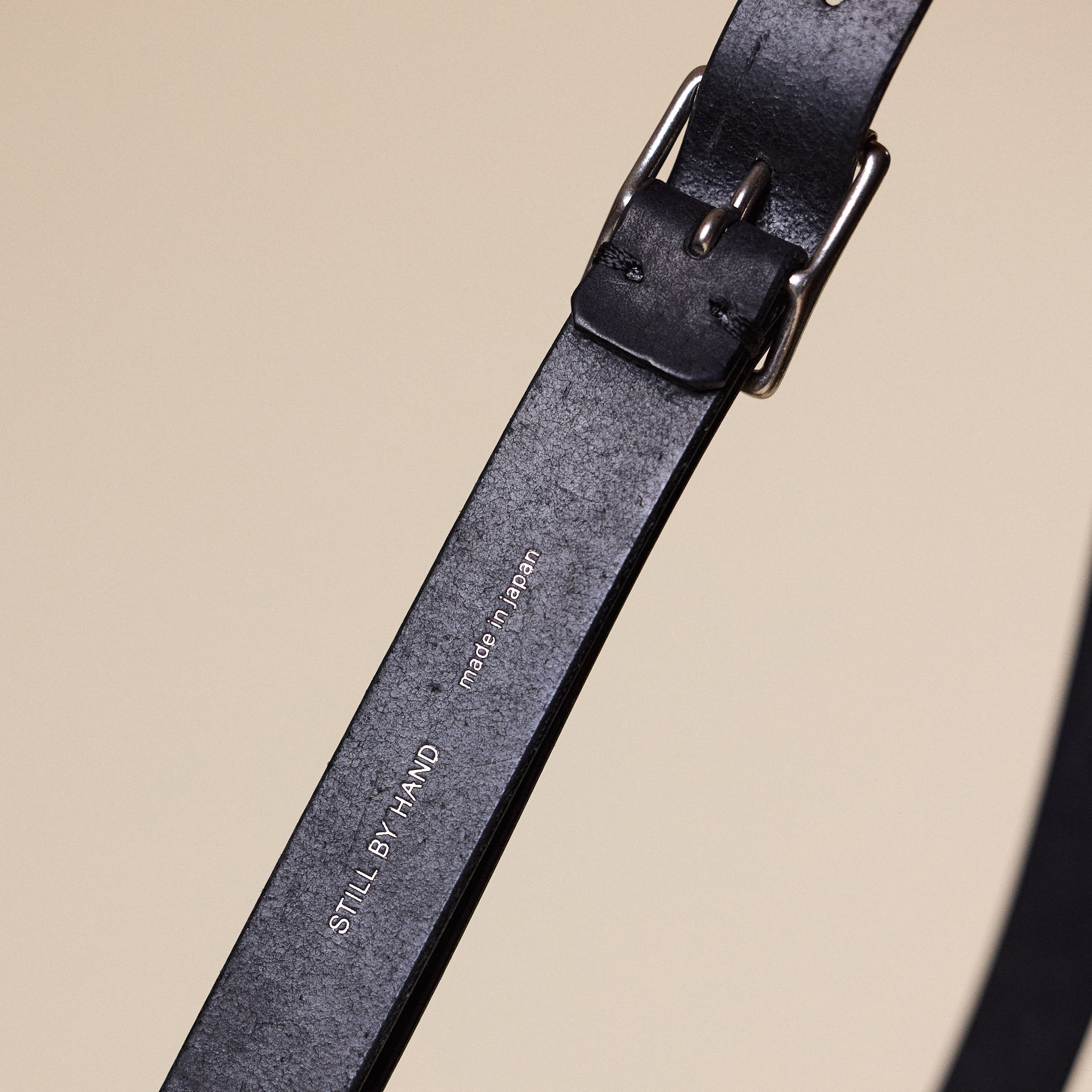 Still by Hand - Cowhide Leather Belt - Black