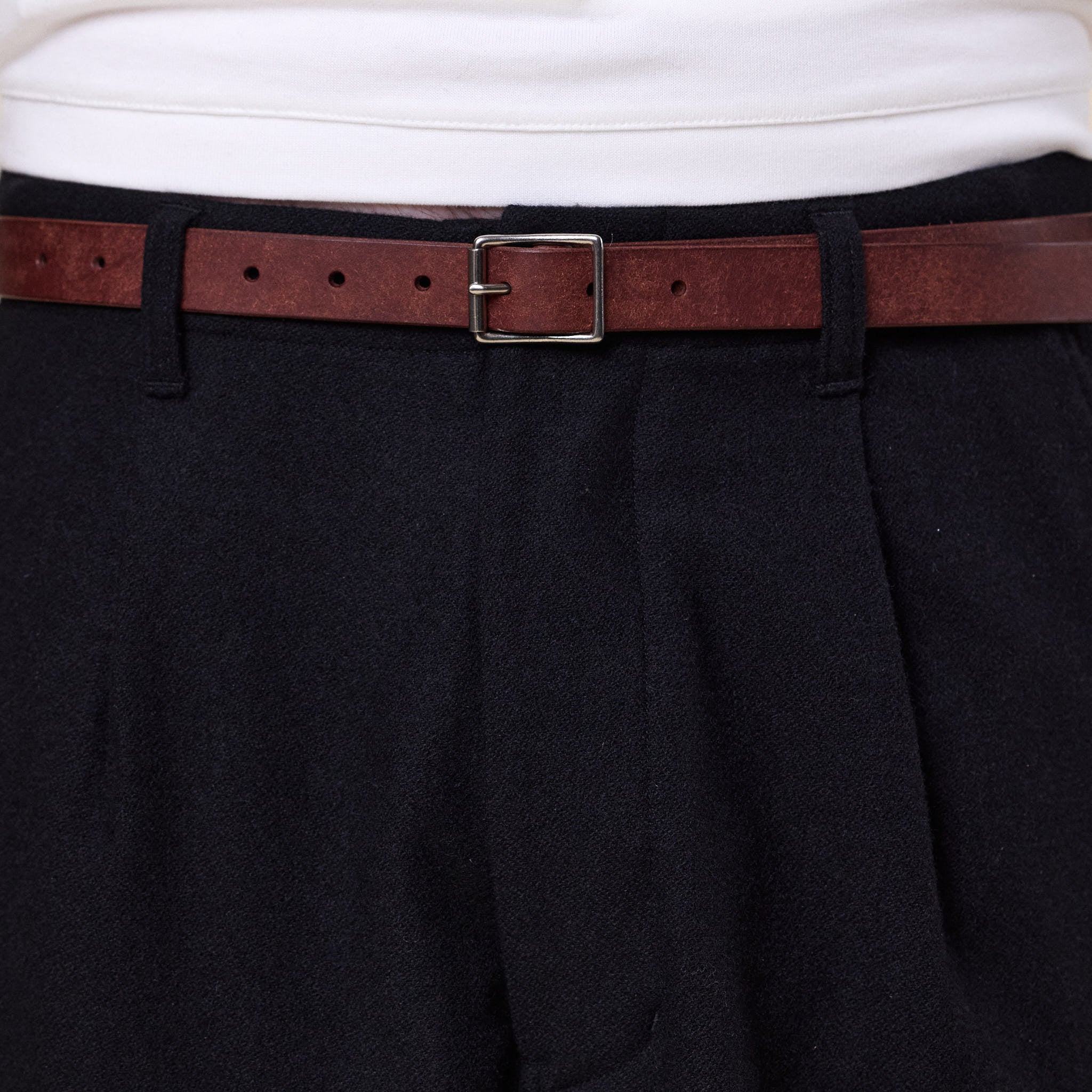 Still by Hand - Cowhide Leather Belt - Brown