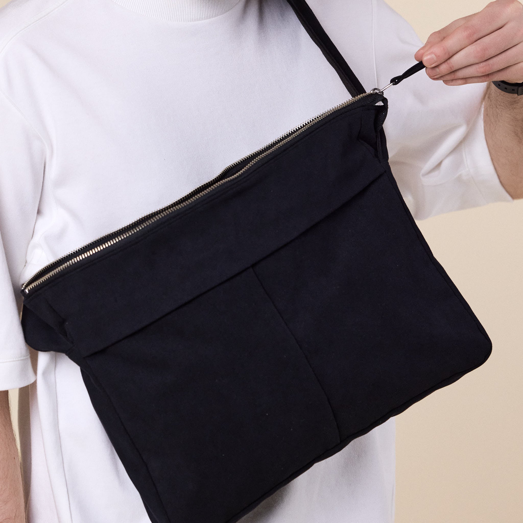 Still by Hand - Synthetic Leather Bag - Ink Black
