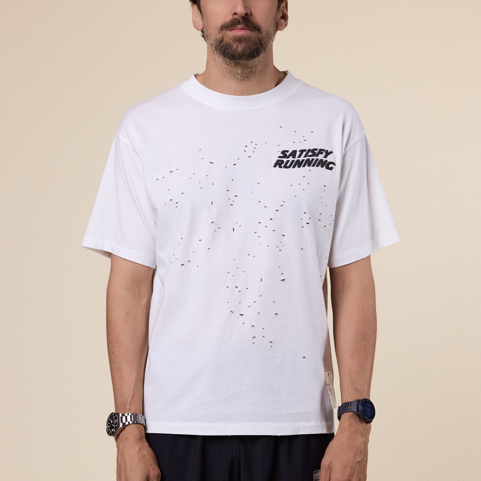 Satisfy Running - MothTech™ T‑Shirt - Off-White
