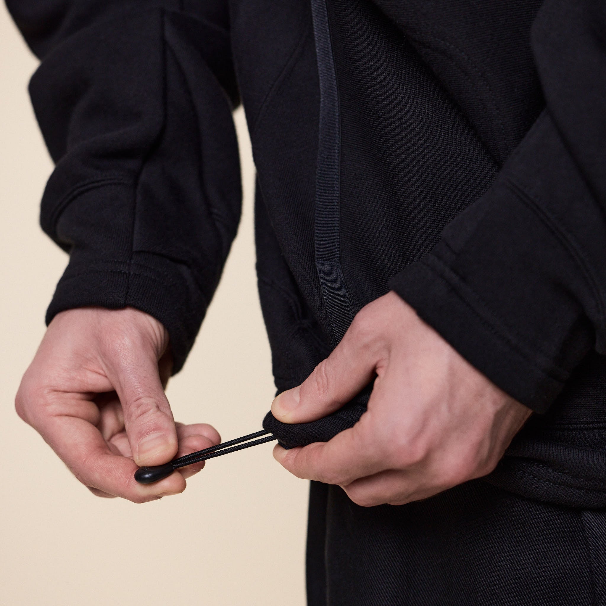 Poliquant - Linked Single Part Hooded Sweatshirt - Black