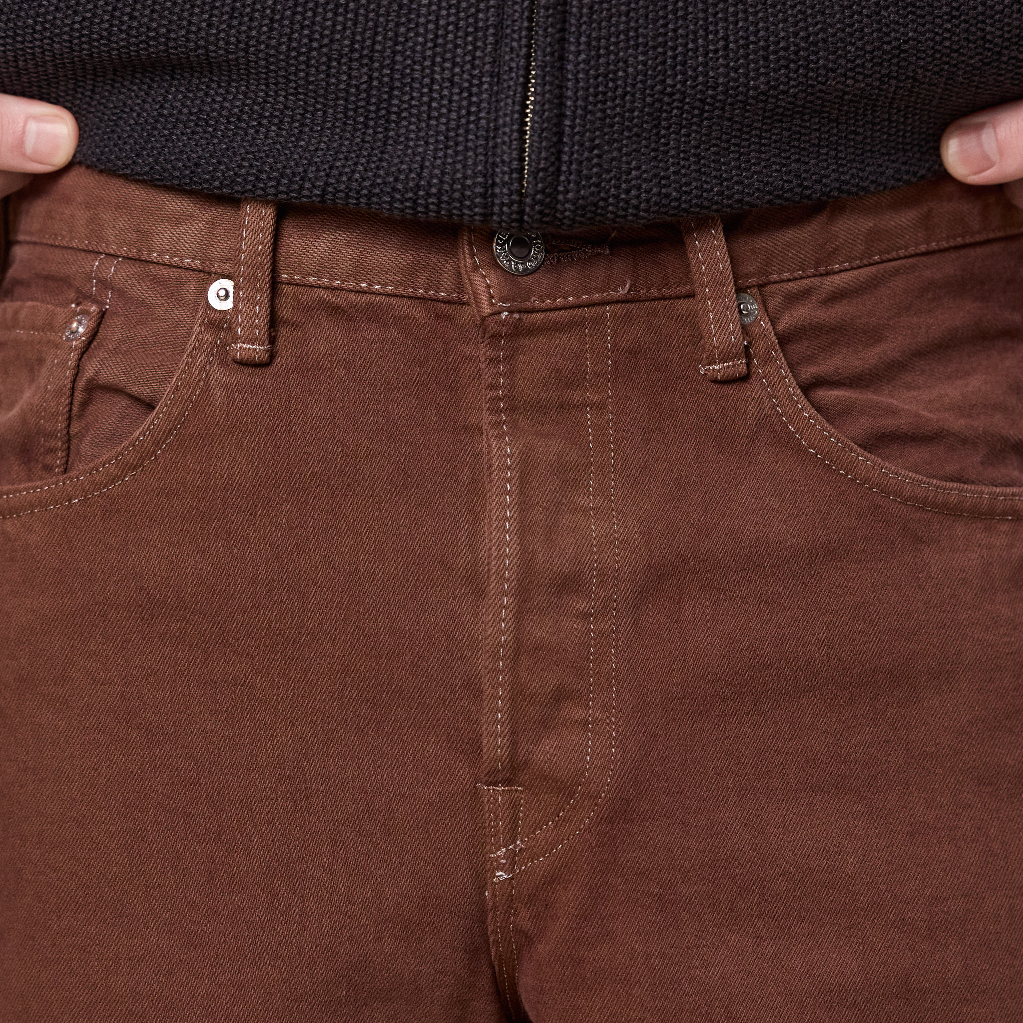 Edwin - Wide Pant (14oz Kurabo Natural Red Selvage) - Brown Overdyed