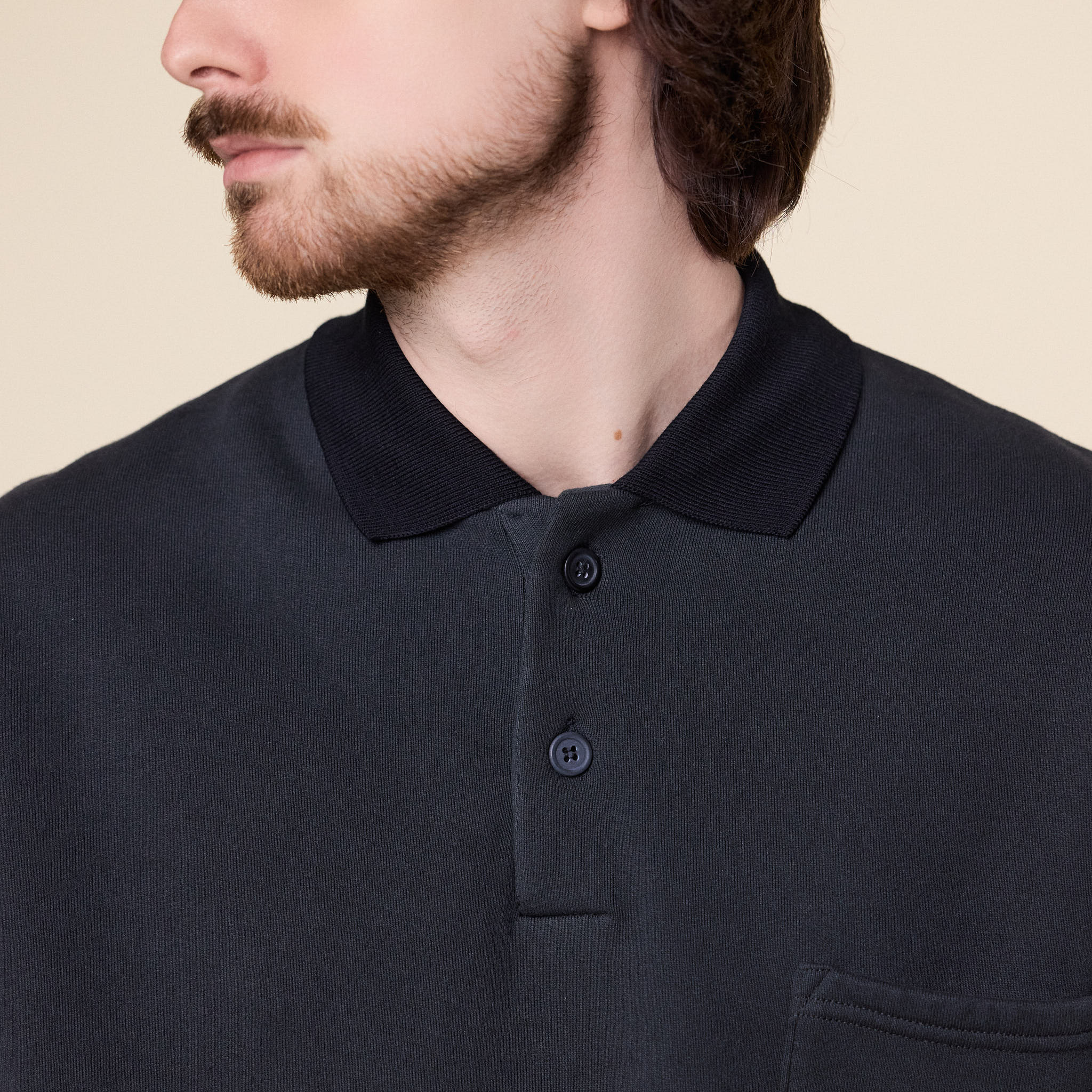 GR10K - Replicated Polo Sweatshirt - Phantom Black