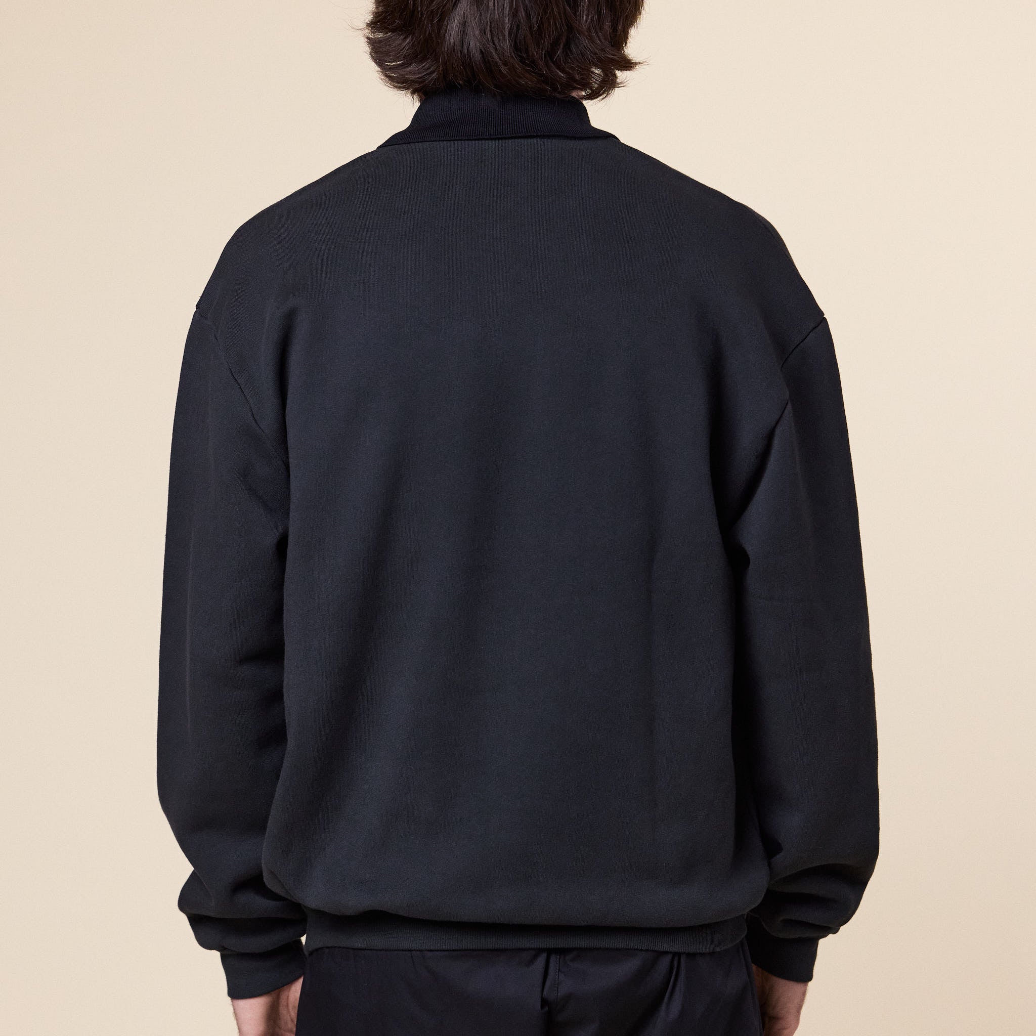 GR10K - Replicated Polo Sweatshirt - Phantom Black