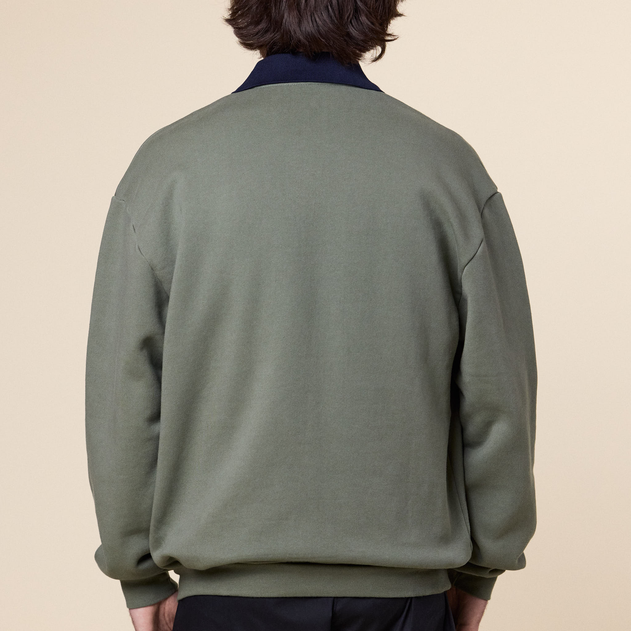 GR10K - Replicated Polo Sweatshirt - Sage Green
