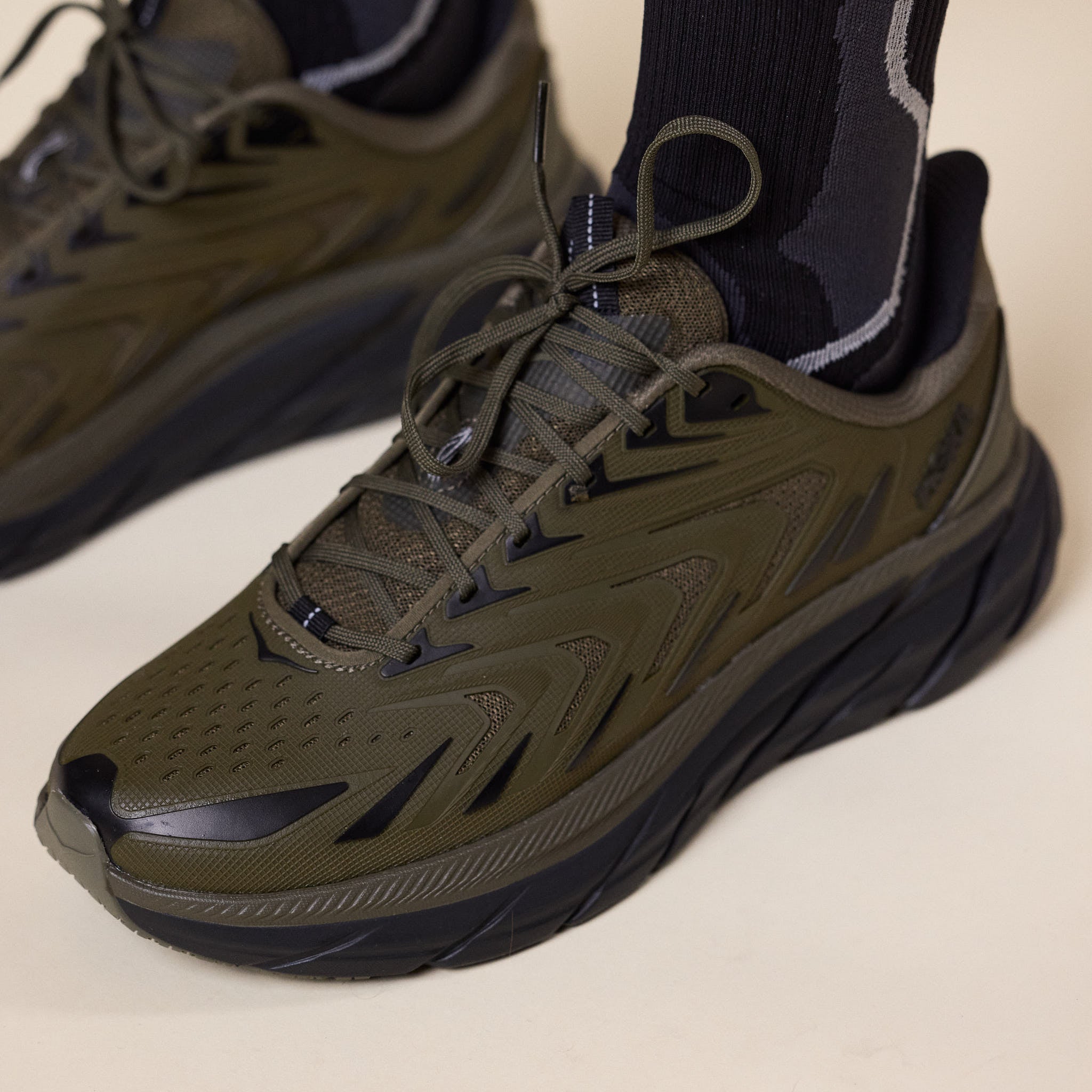 HOKA - Clifton UTL - Antique Olive / Black