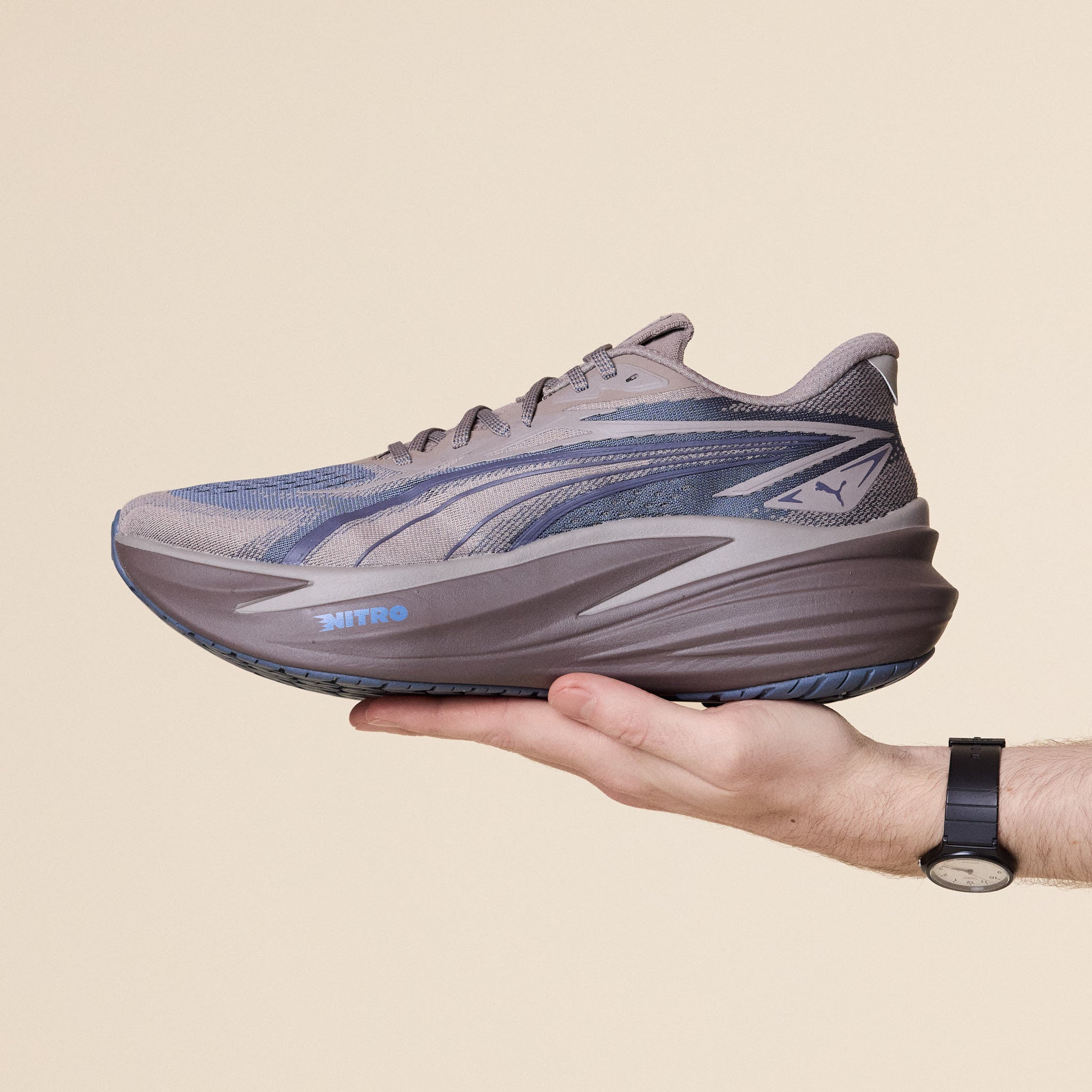 Puma - MagMax NITRO™ 2 Running Shoes - Mouse Grey/Evening Blue