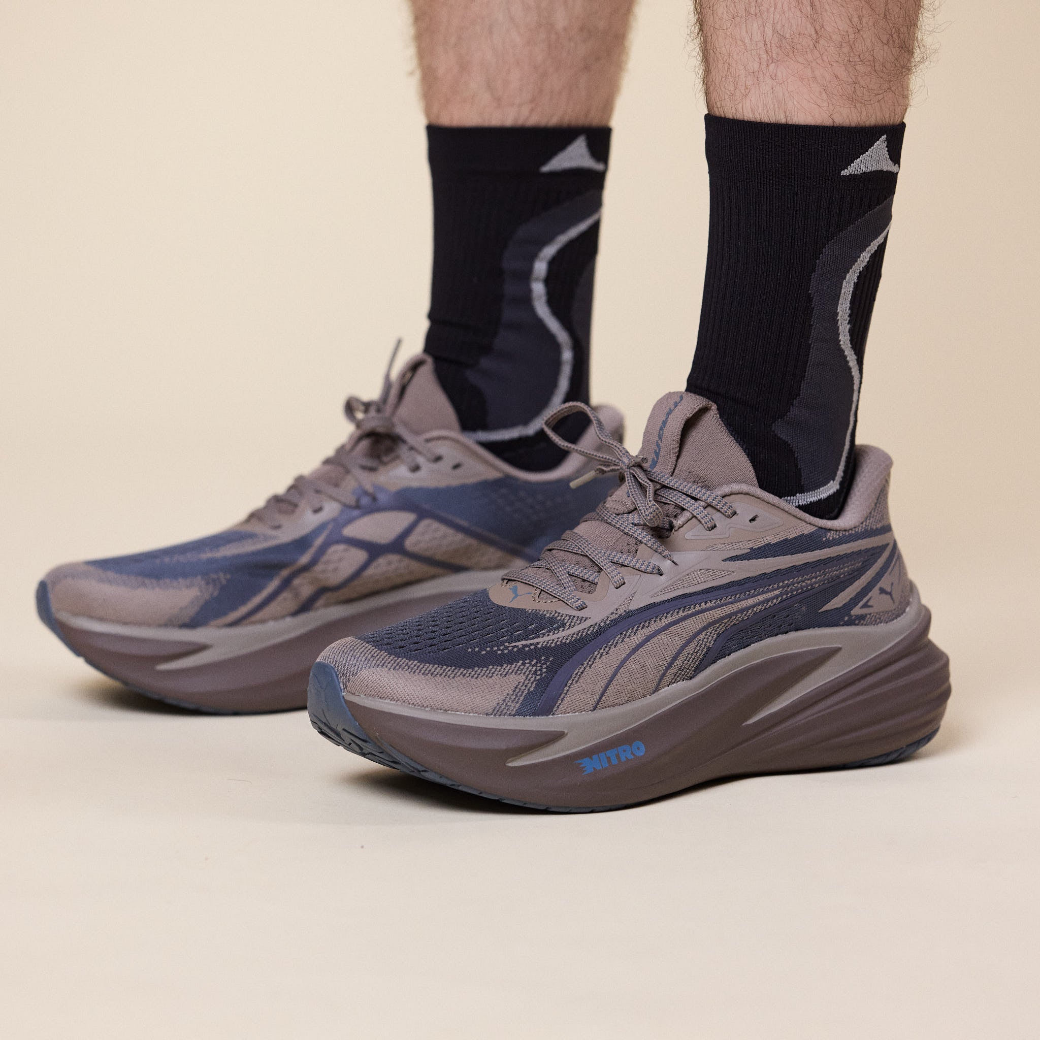 Puma - MagMax NITRO™ 2 Running Shoes - Mouse Grey/Evening Blue