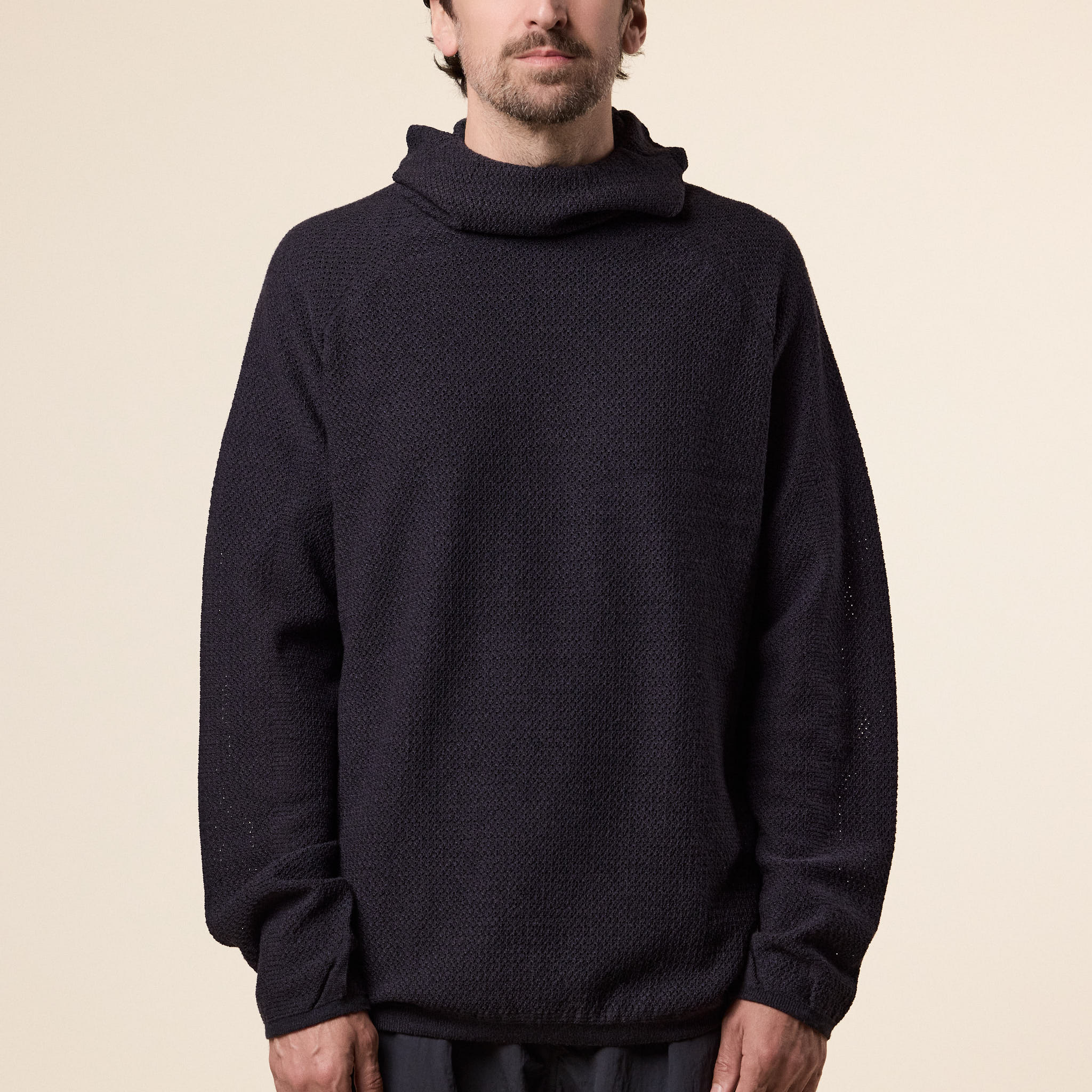 Goldwin 0 - Perforated Wholegarment Knit Top - Black