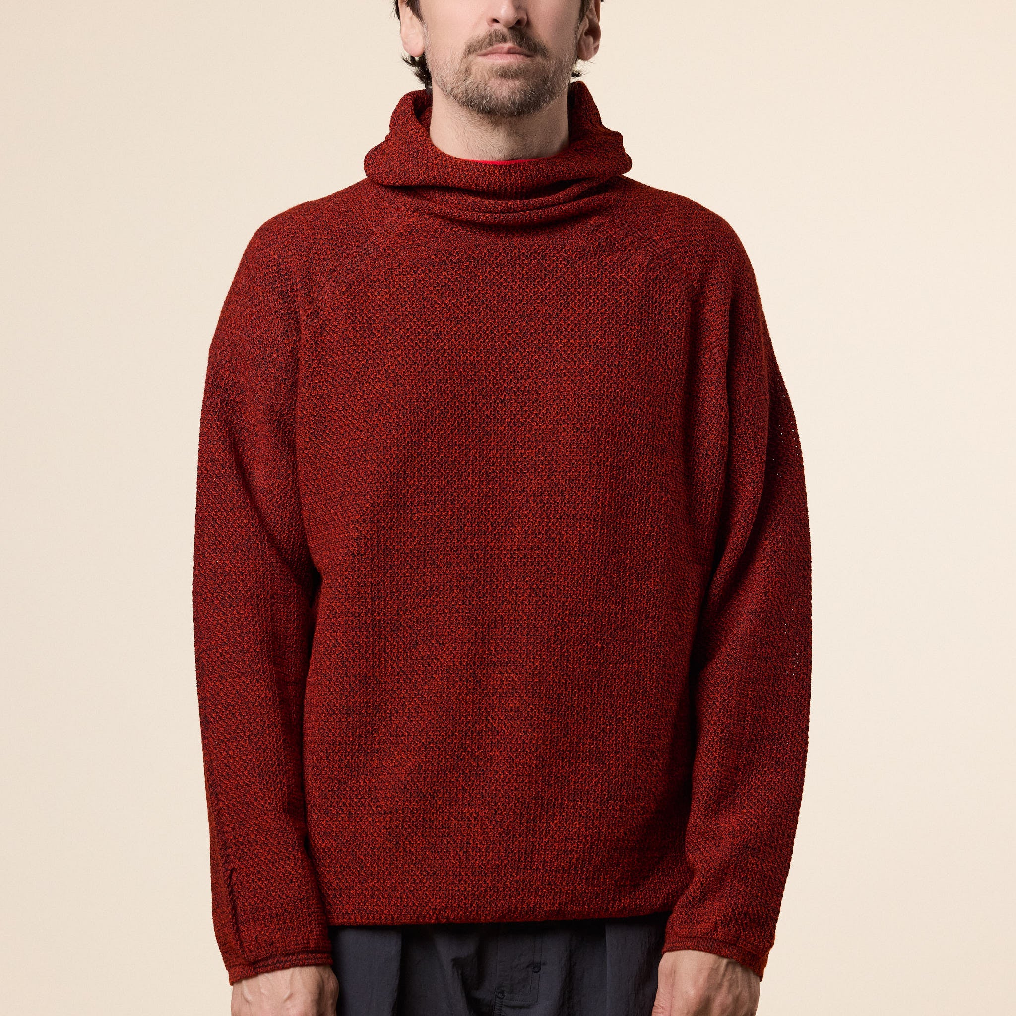 Goldwin 0 - Perforated Wholegarment Knit Top - Scarlet