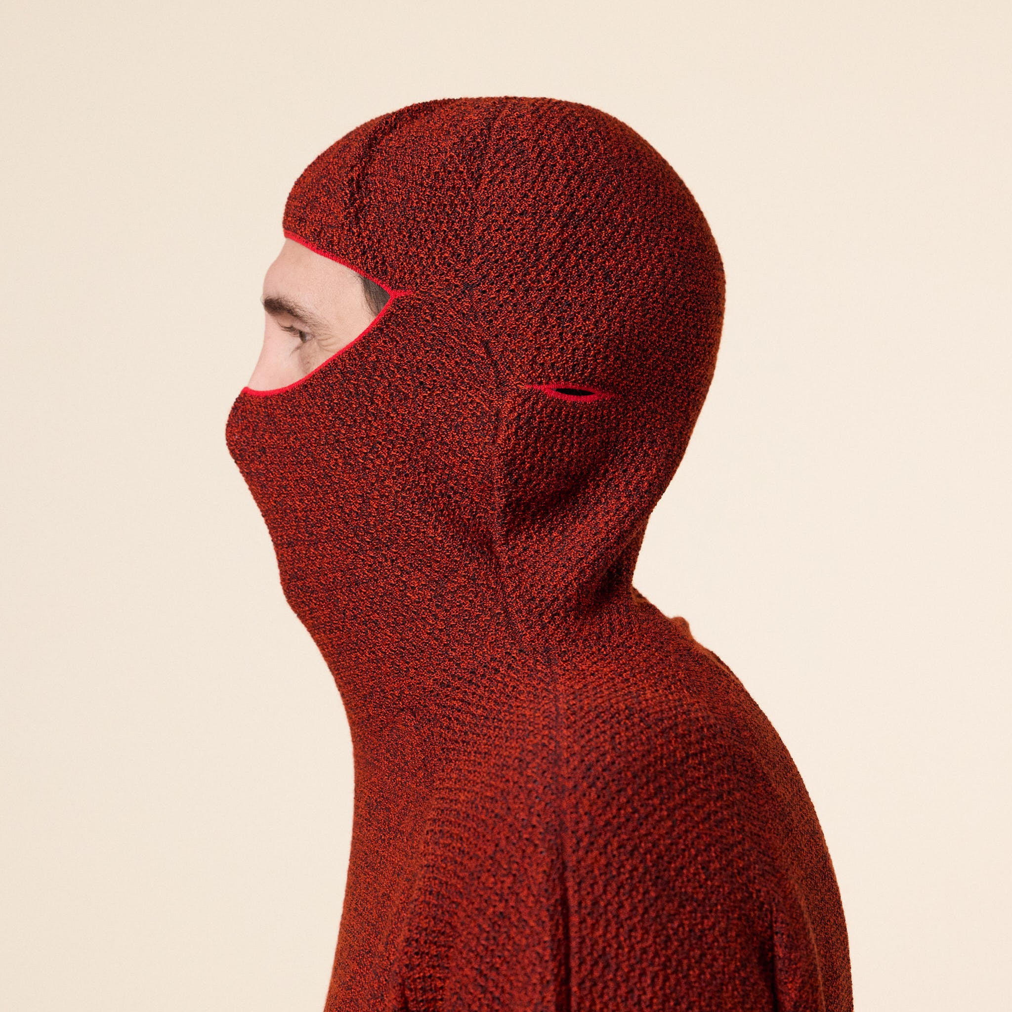 Goldwin 0 - Perforated Wholegarment Knit Top - Scarlet