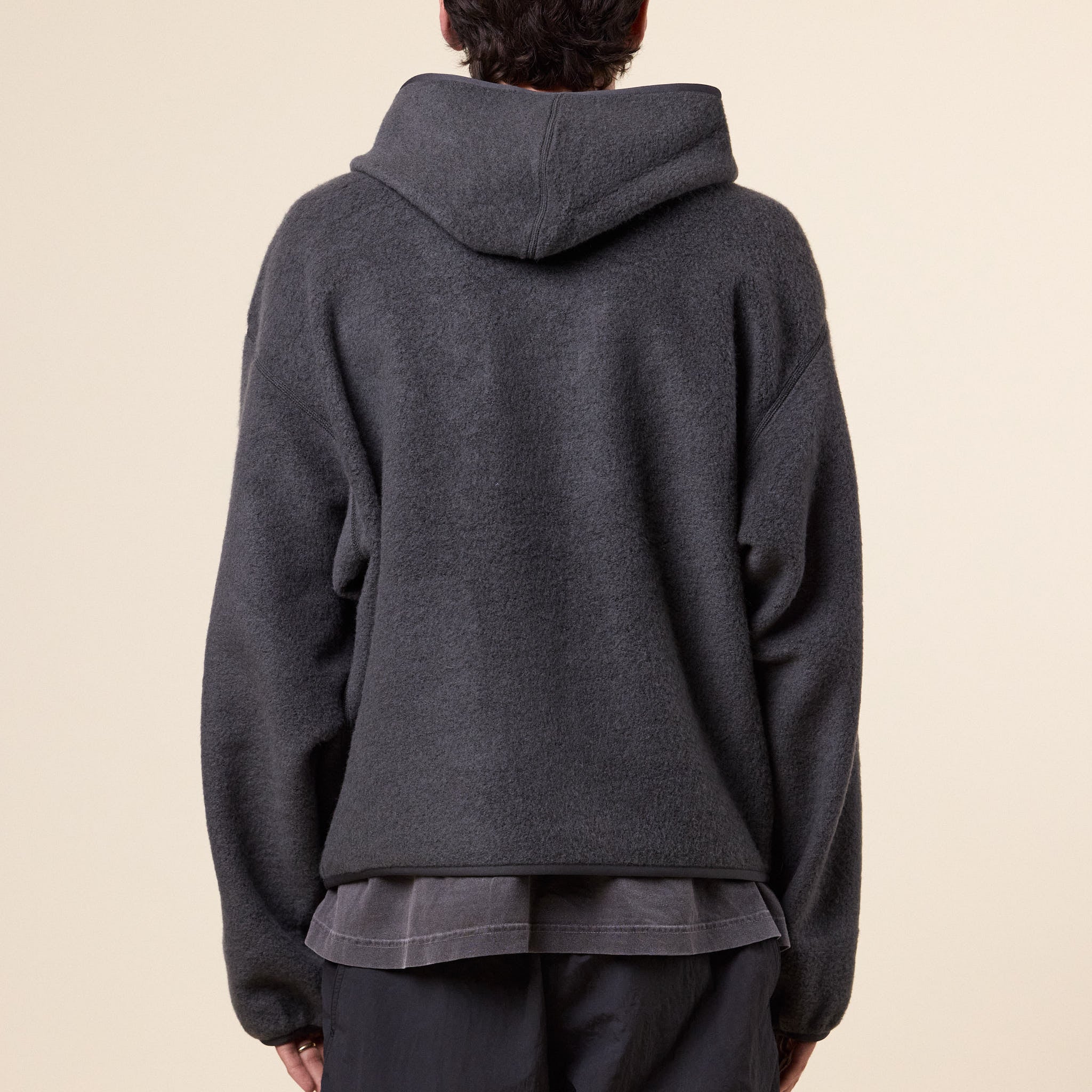 Goldwin 0 - Wool Fleece Hoodie - Dark Lava