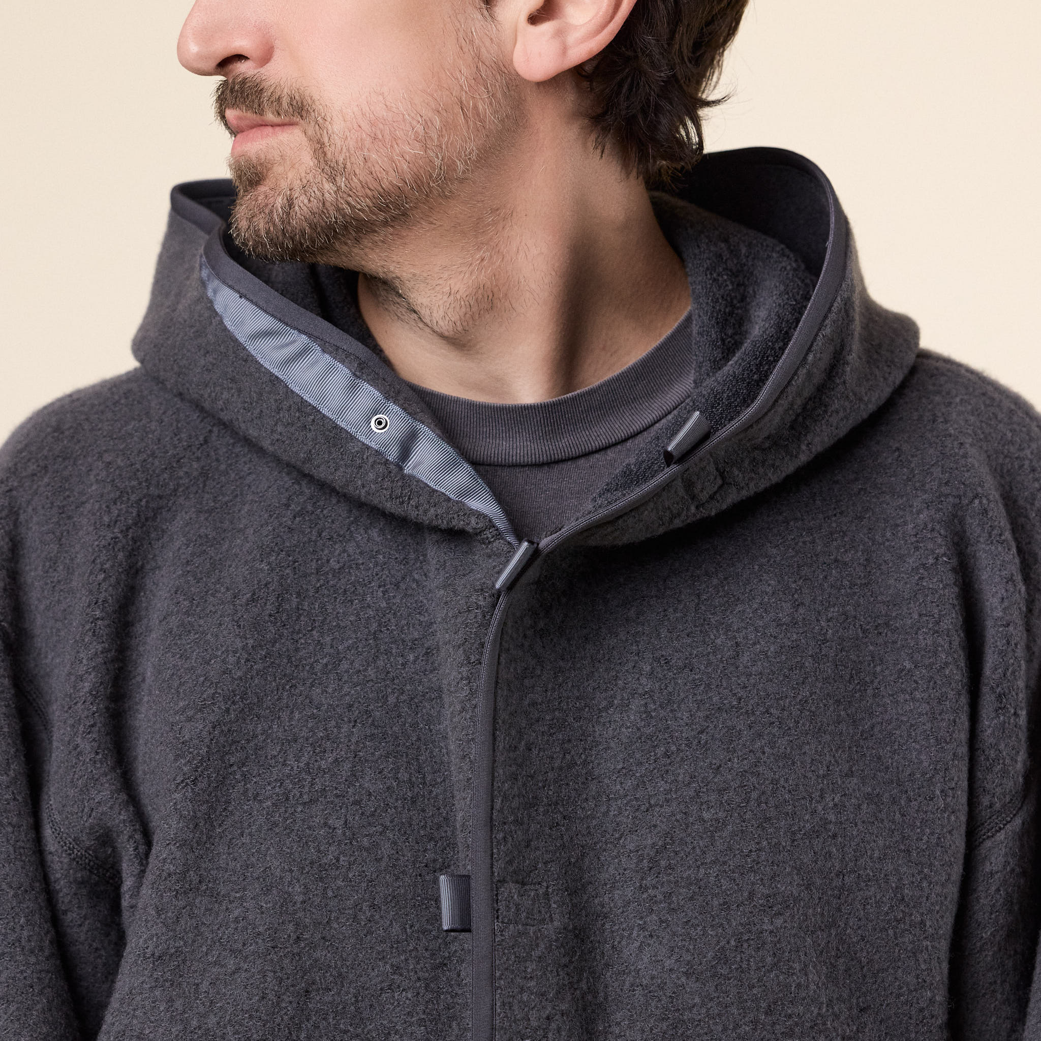 Goldwin 0 - Wool Fleece Hoodie - Dark Lava
