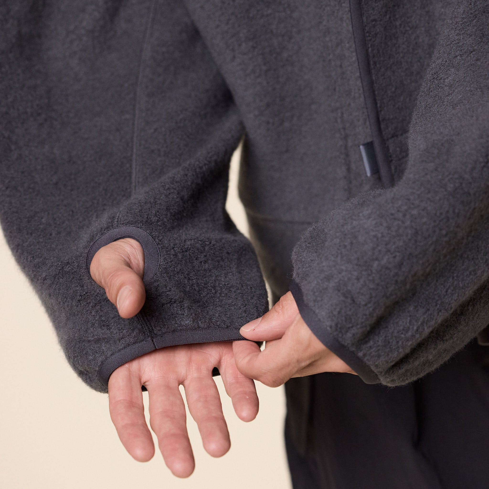 Goldwin 0 - Wool Fleece Hoodie - Dark Lava