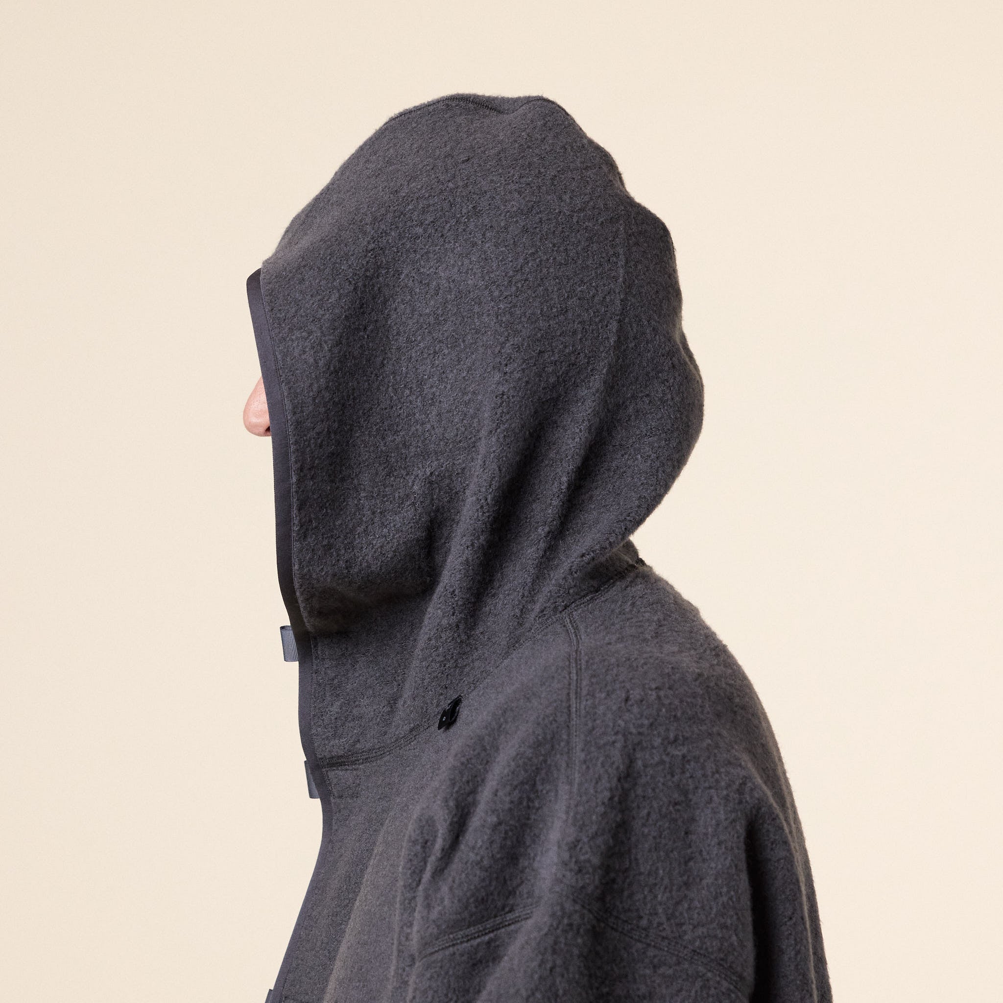 Goldwin 0 - Wool Fleece Hoodie - Dark Lava