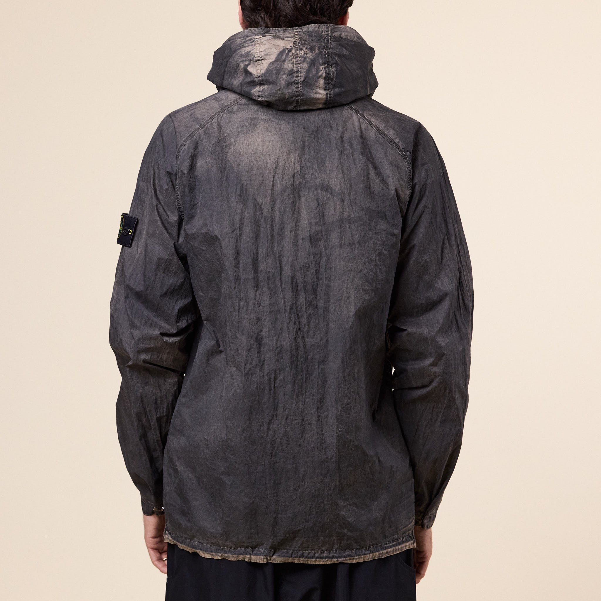 Stone Island - Laser Forest Camo Crinkle Reps-TC Zip-up Overshirt - Biscuit