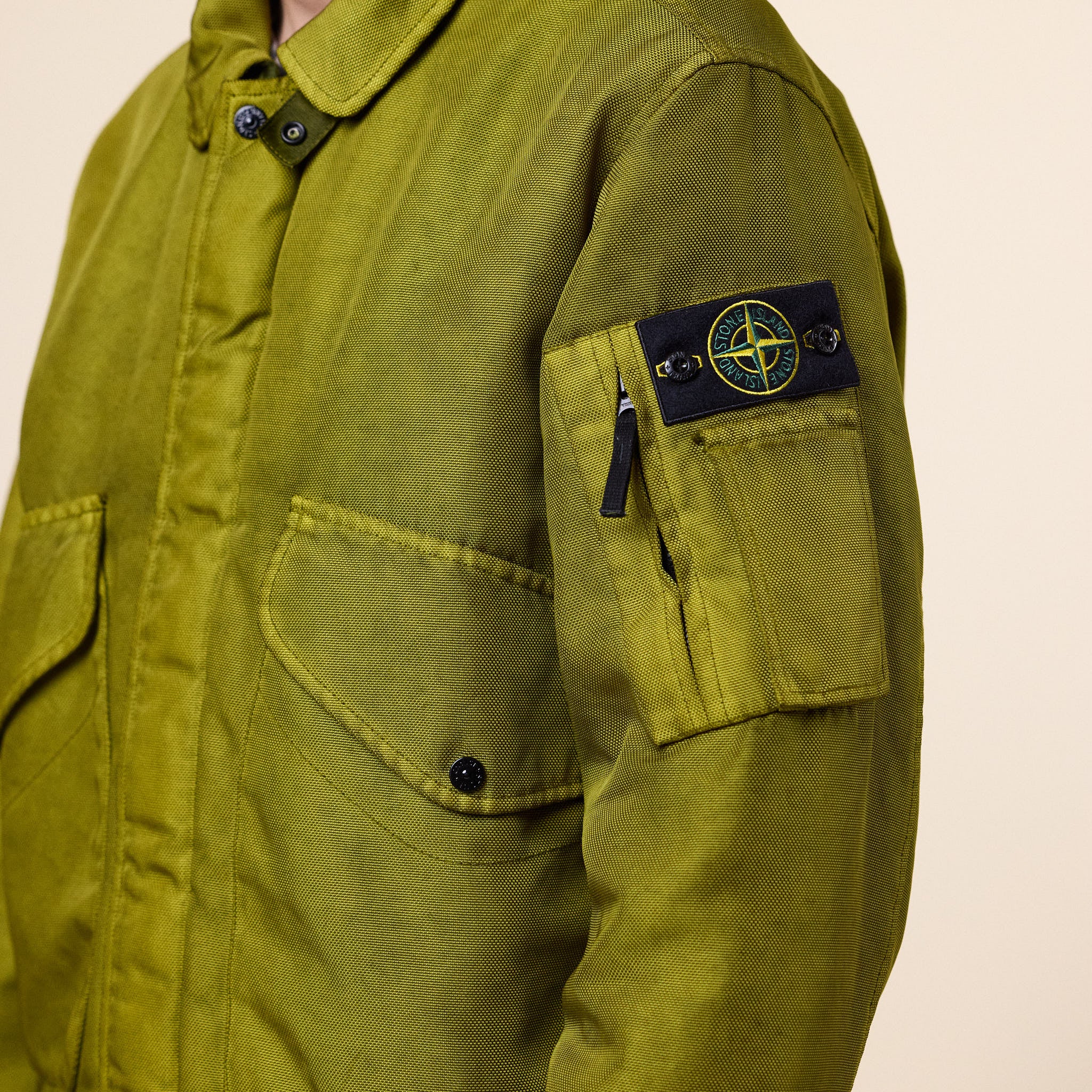 Stone Island - Dense Oxford Nylon-TC Padded Jacket - Cactus