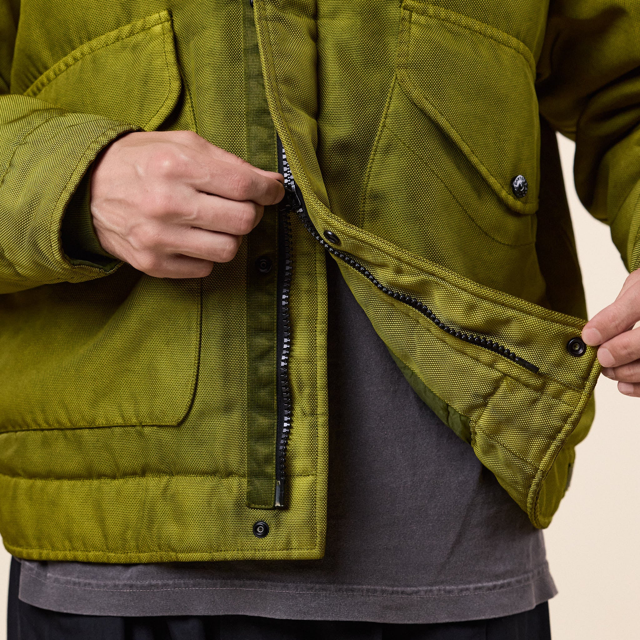 Stone Island - Dense Oxford Nylon-TC Padded Jacket - Cactus