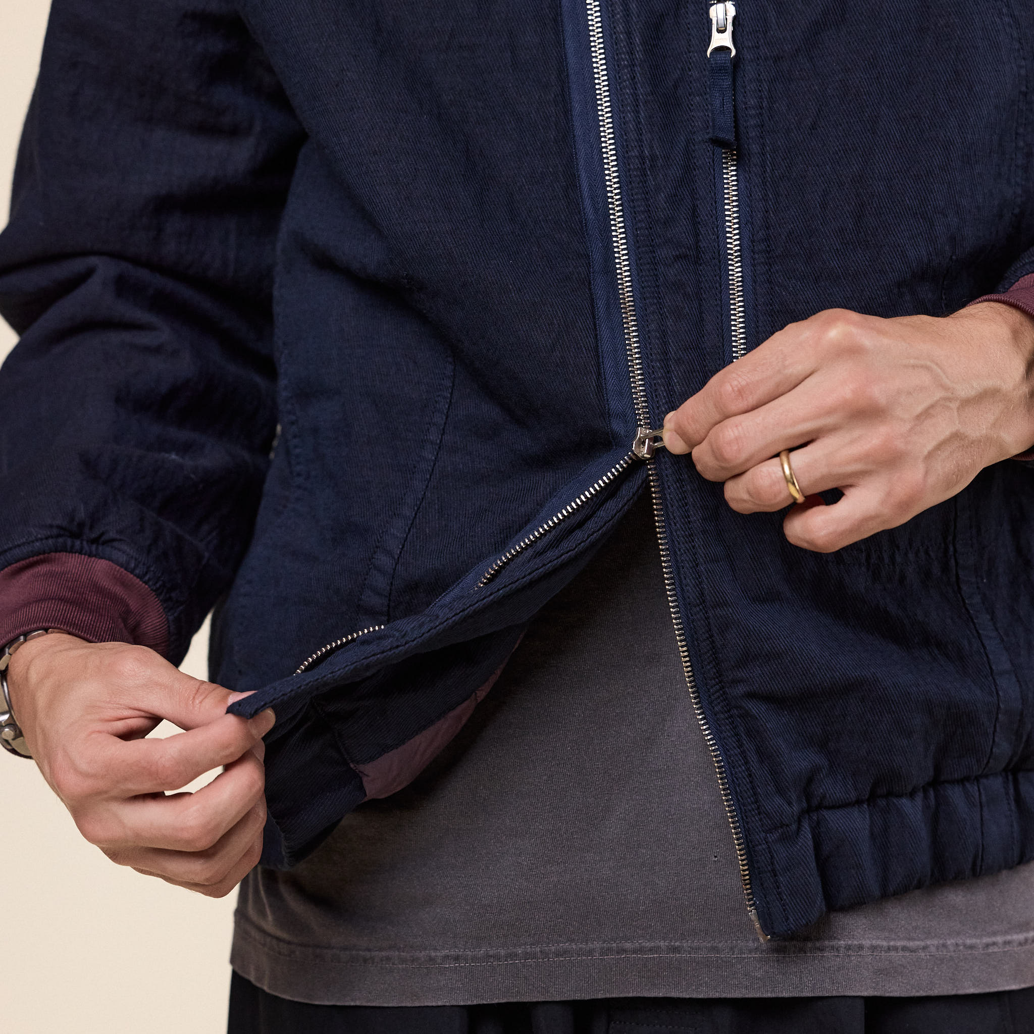 Stone Island - Diagonal Cotton Wool-TC Padded Hooded Jacket - Navy